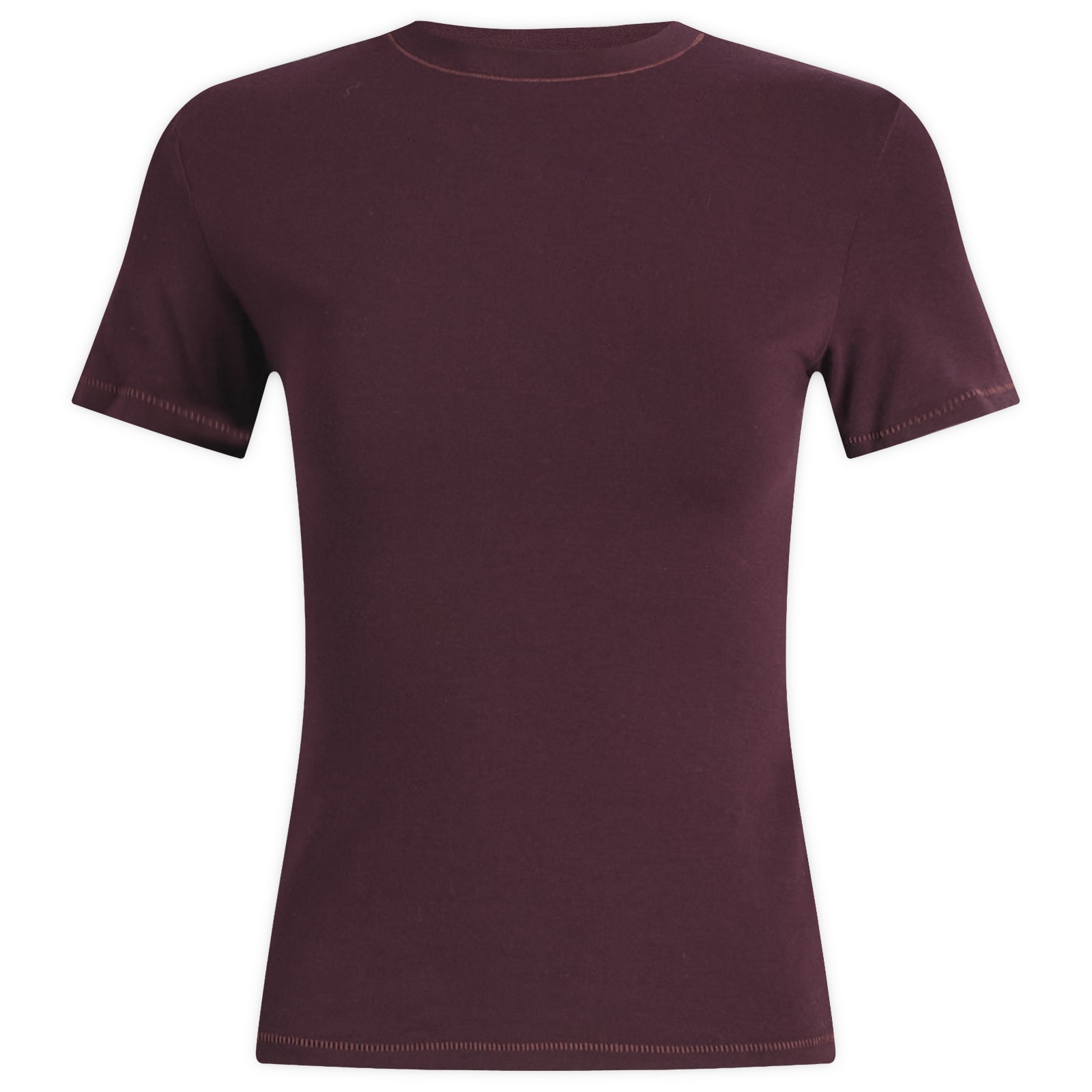 SKIMS Women's Cotton Jersey T-Shirt in Currant, Size Large