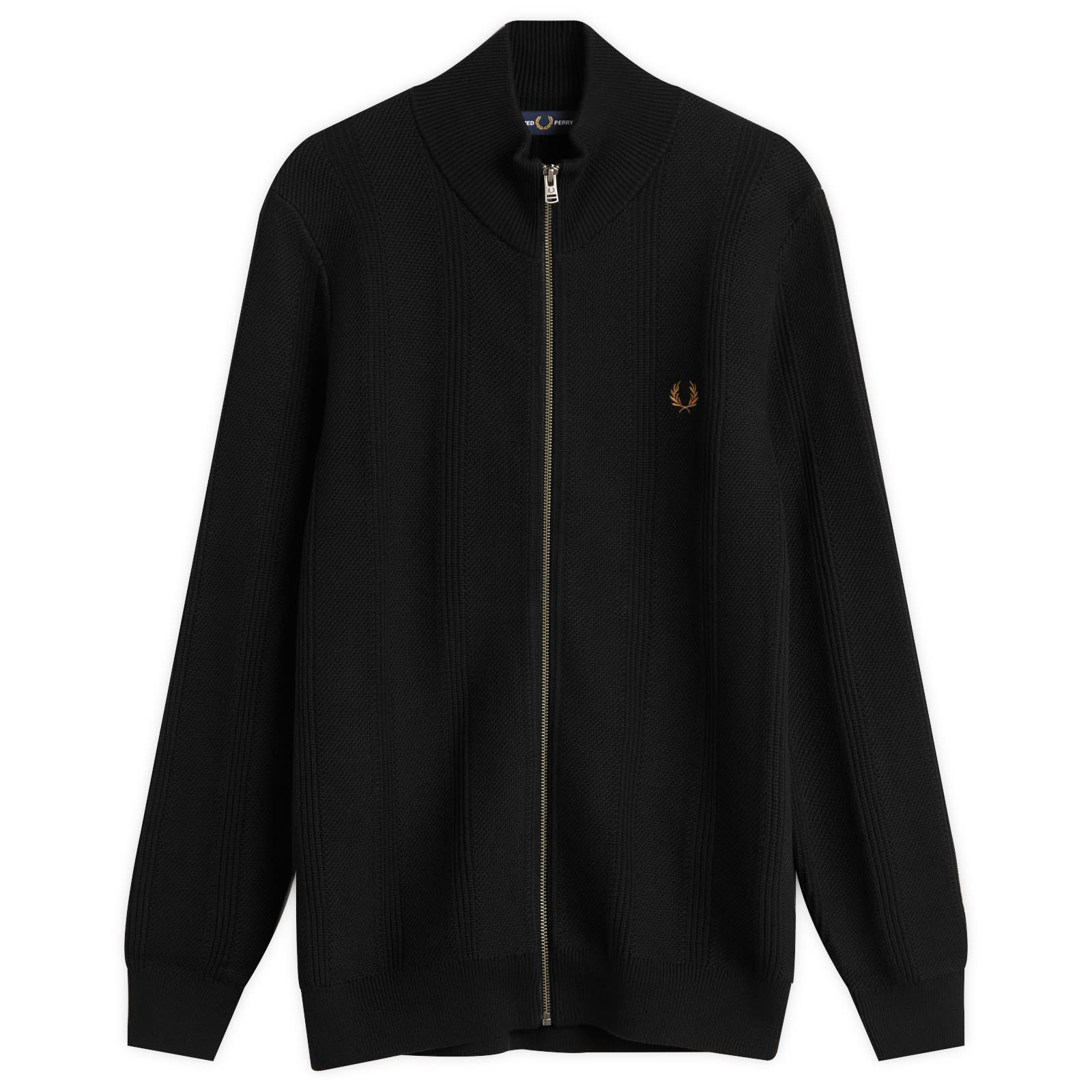 トップス FRED PERRY Zip Through Cardigan Fred Perry Textured Zip Through Cardigan Black | END. (CA)
