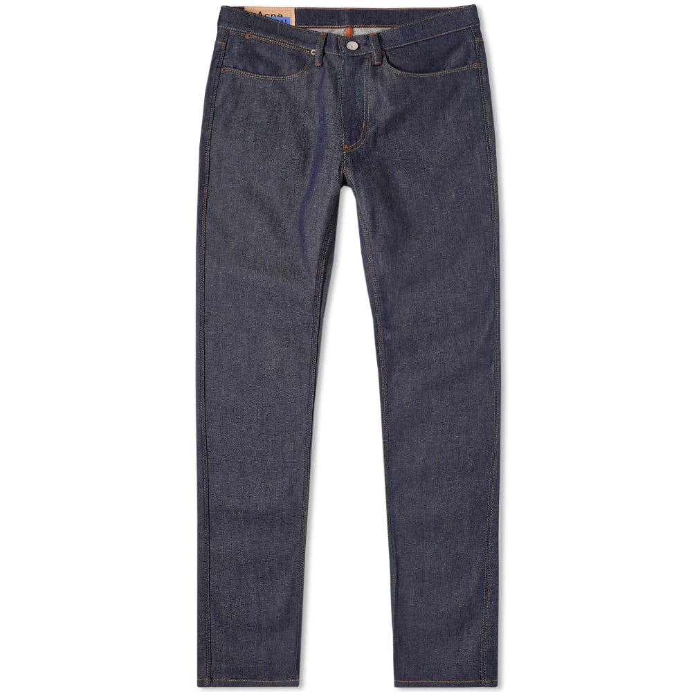 The Acne Studios Max jean comes tapered and slim for an effortlessly cool silhouette you can wear every day. Enhanced in a raw indigo denim, the sturdy jean will give with each wear for an extremely comfortable fit; drawing in at the knee for a streamlined aesthetic, with a low-rise ensuring a casual look and feel every time.

98% Cotton, 2% Elastane
Raw Indigo Denim
Low-Rise
Tapered Leg
Slim Fit
Zip Fly
5 Pocket Set Up
Branded Patch