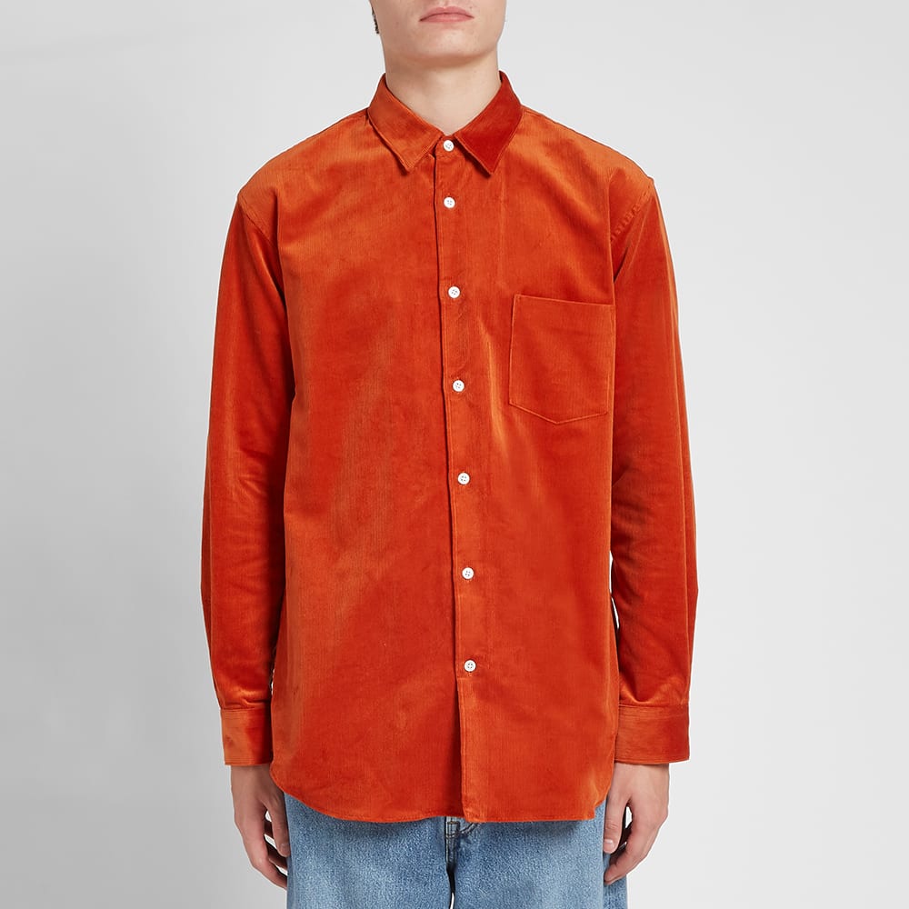 comme des garcons orange shirt