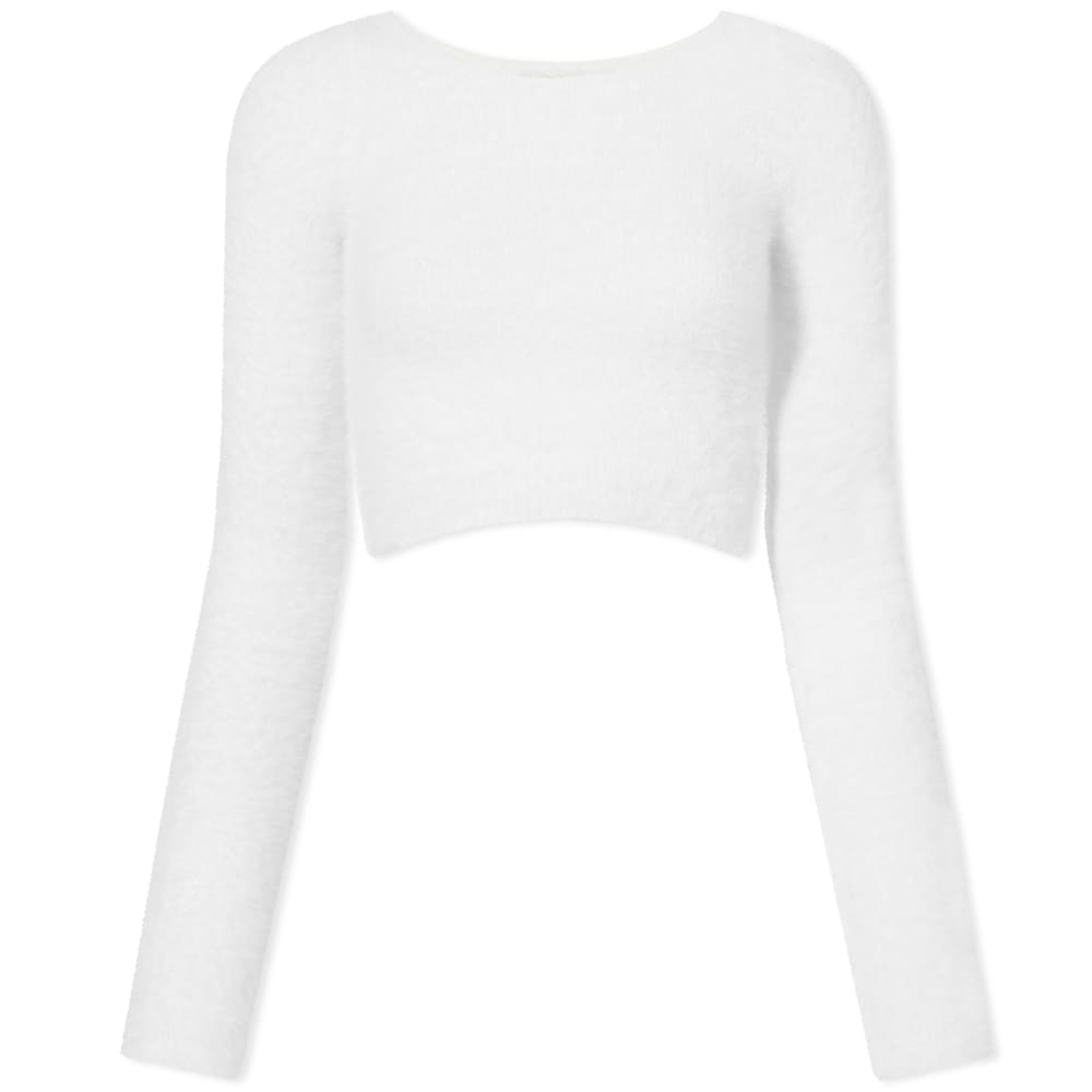 Ambush Fluffy Crop Knit White END. (Global)