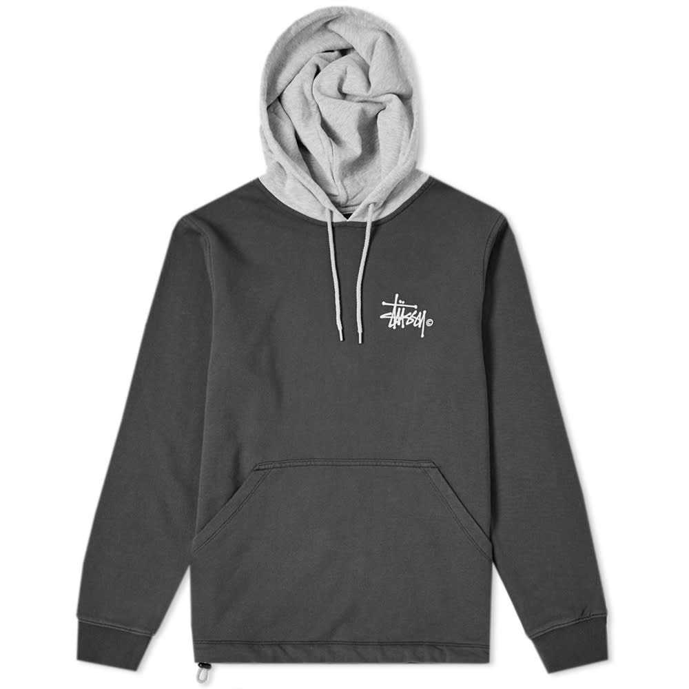 Dressed in two contrasting shades of grey, Stüssy deliver this street-savvy cotton jersey hoody this season. Fitted with adjustable trims at the hood and hemline, this branded pullover is printed with a signature script logo at the chest and a handy kangaroo pouch pocket rounds out the look with a functional finishing touch at the front. 

100% Cotton 
Terry Jersey 
Drawstring Hood 
Printed Branding 
Kangaroo Pouch Pocket 
Ribbed Cuffs 
Drawstring Hem