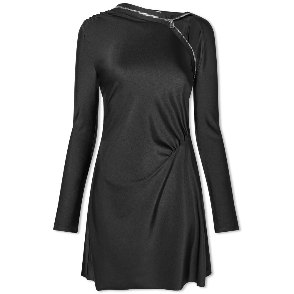 Coperni Long Sleeve Asymmetric Zip Dress Black END. (UK)
