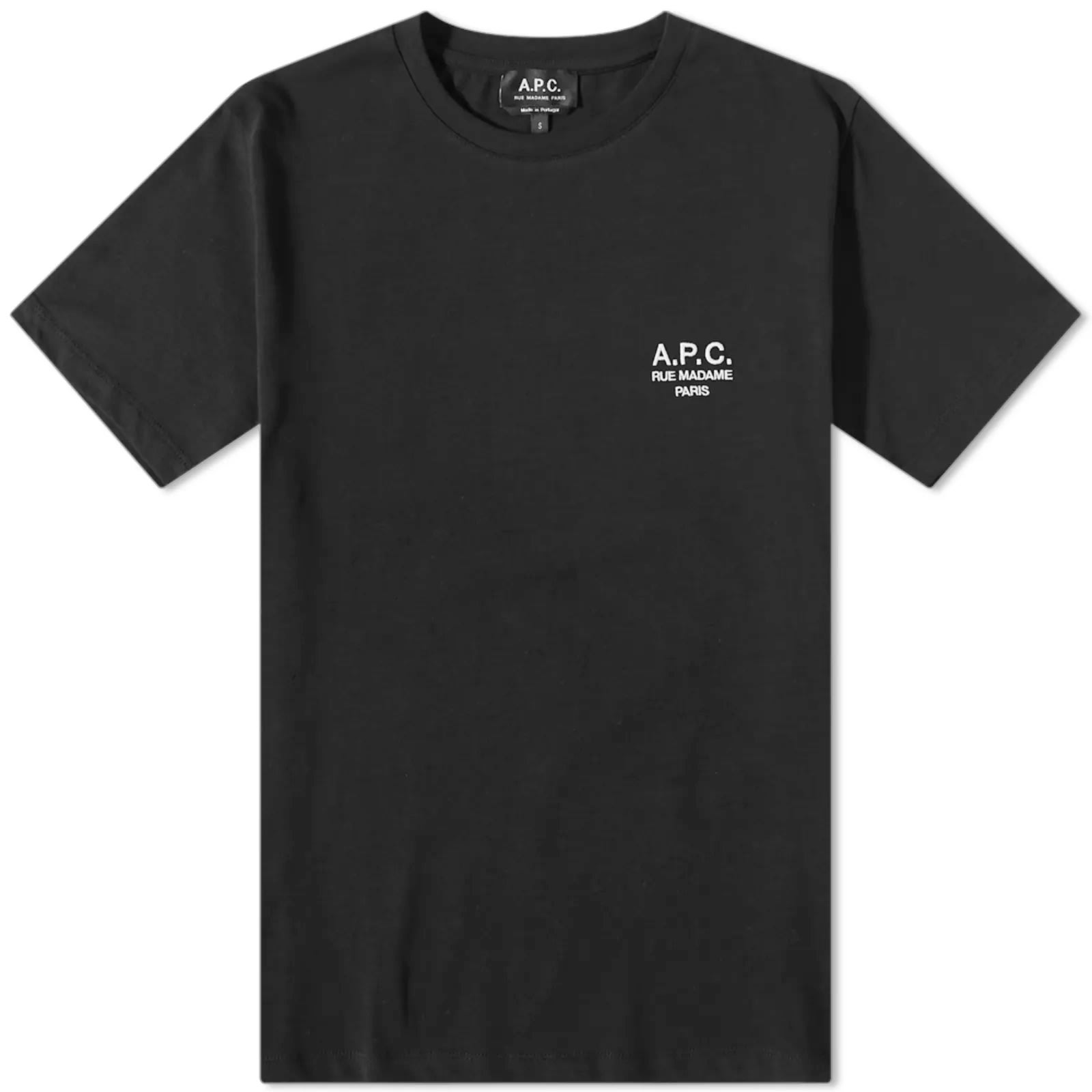 A P C Raymond Embroidered Logo T Shirt Black END TW a-p-c-raymond-embroidered-logo-t-shirt-black-end-tw