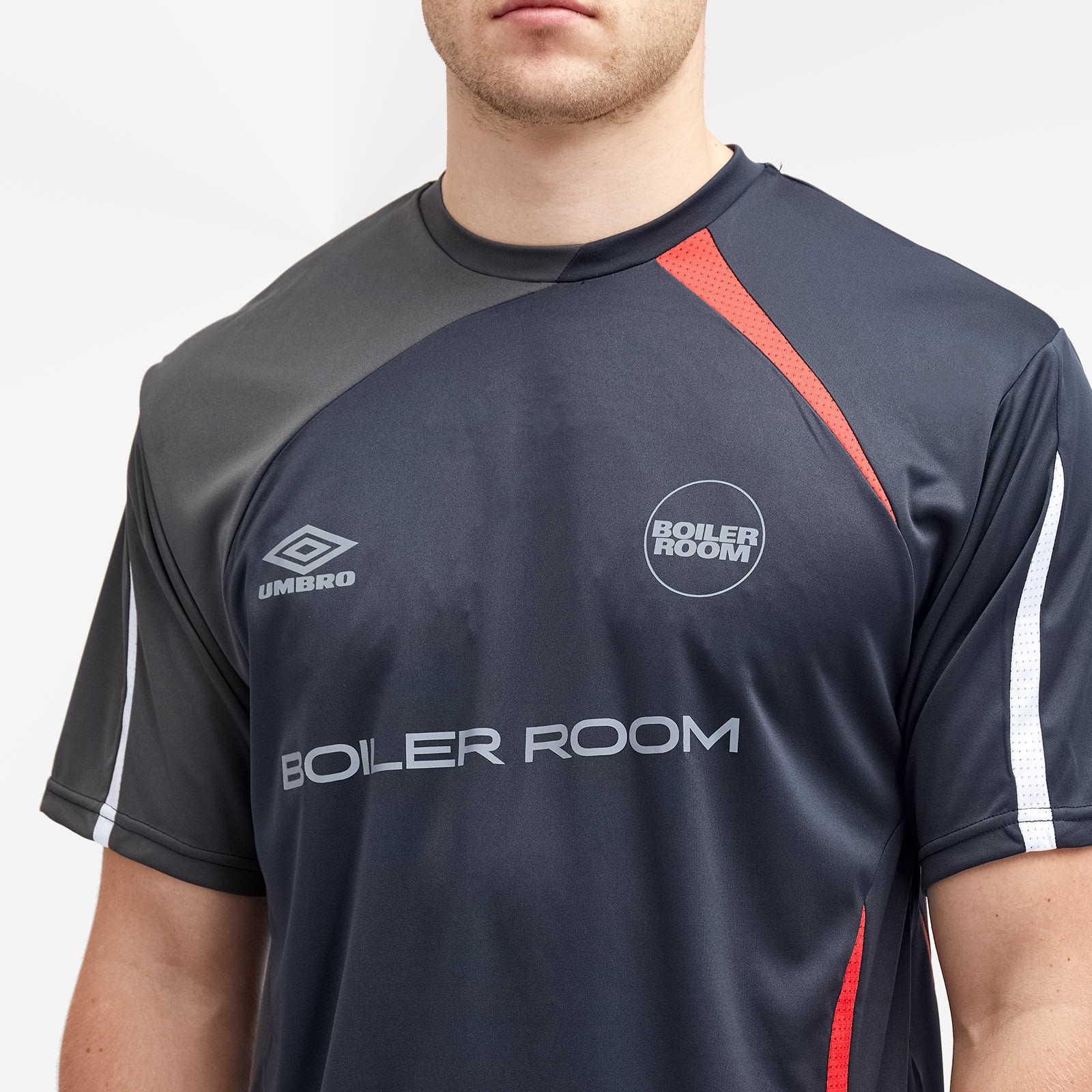 Boiler Room Men's x Umbro Football Top Black | UMBRSS01B-LK