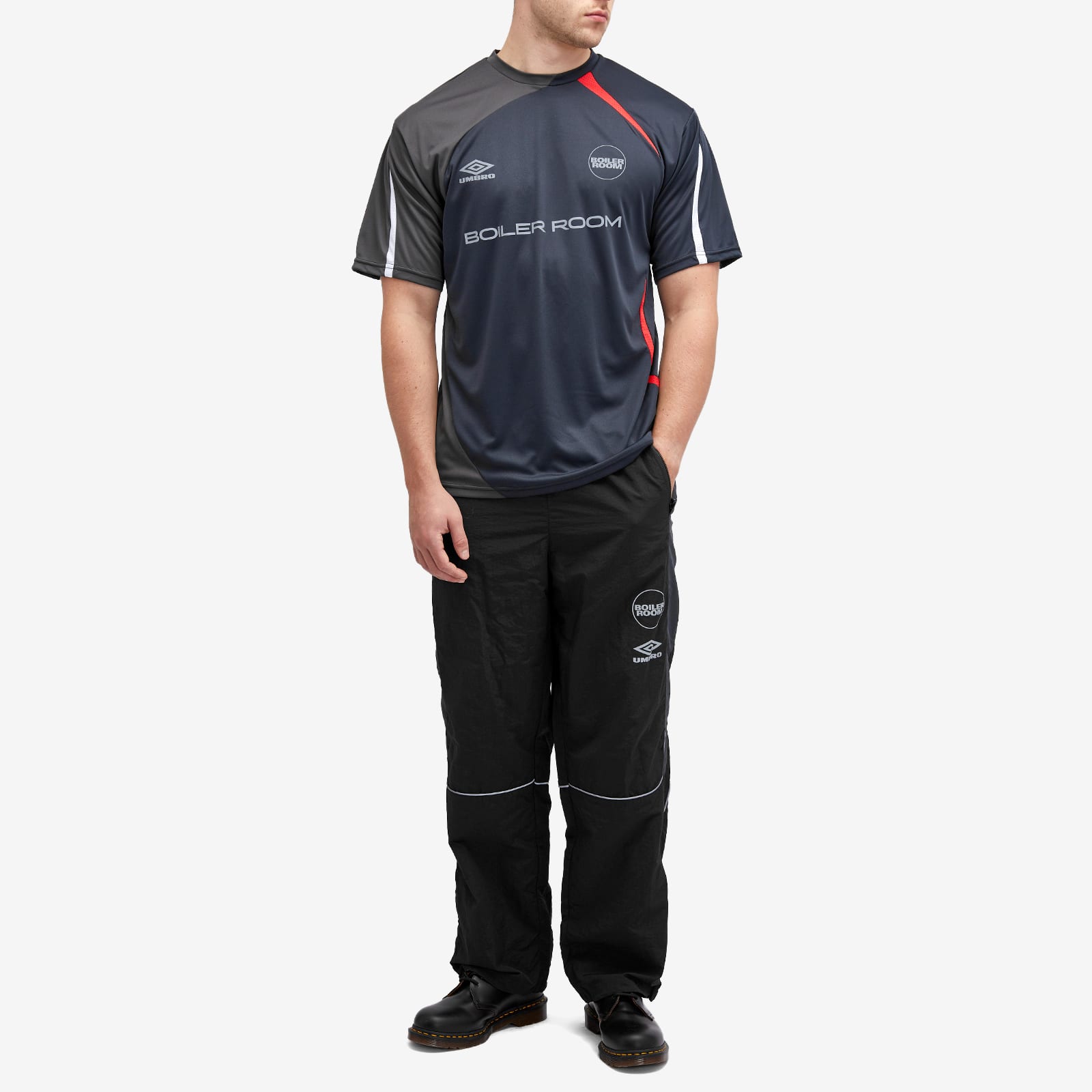 Boiler Room Men's x Umbro Football Top Black | UMBRSS01B-LK