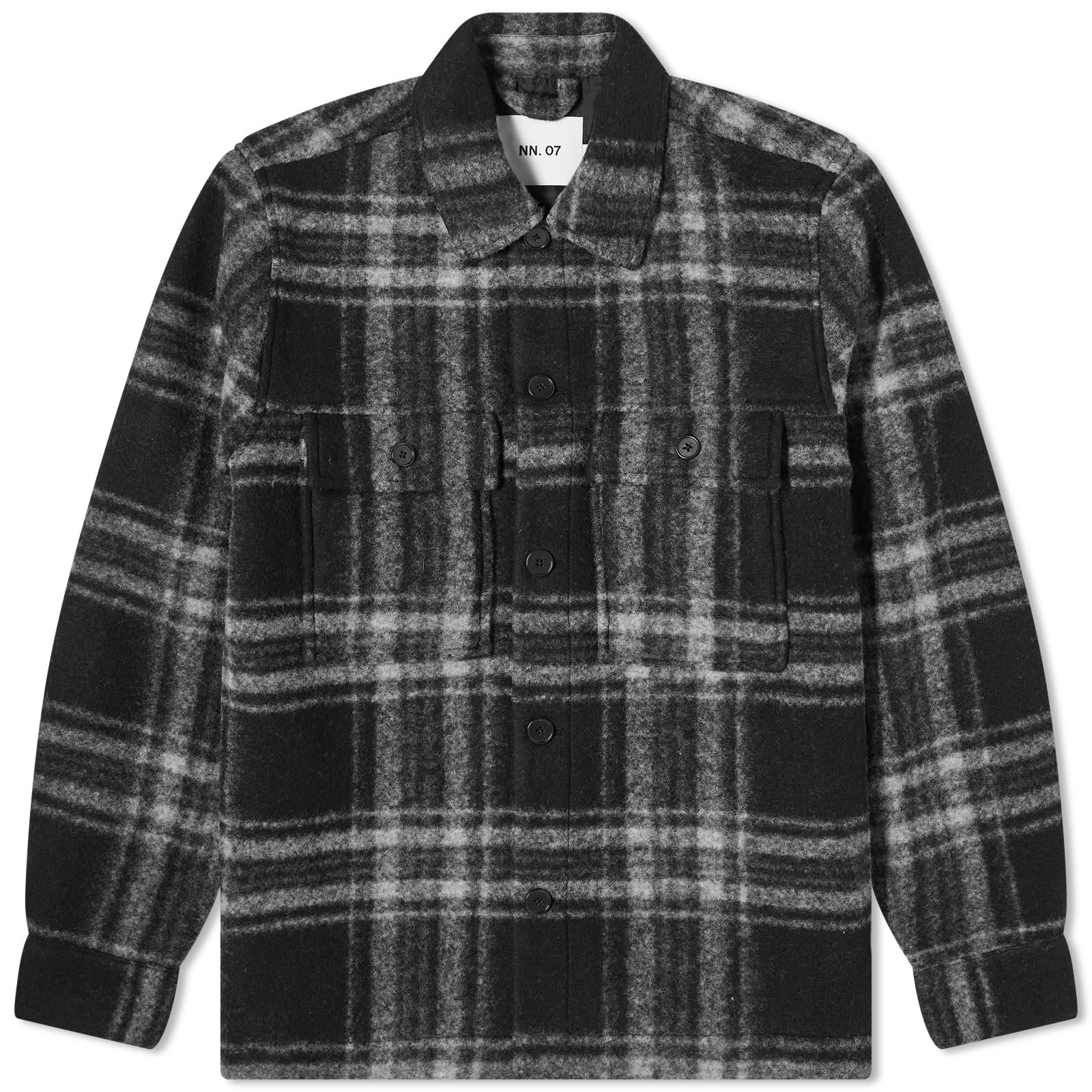 NN07 Wilas Check Overshirt Black Check END nn07-wilas-check-overshirt-black-check-end