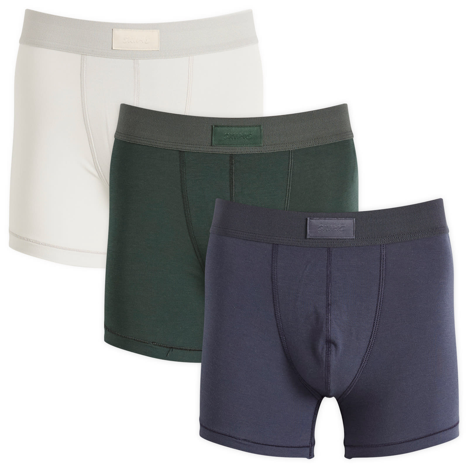 SKIMS Men’s 3” Boxer Brief 3-Pack Blue Black Multi