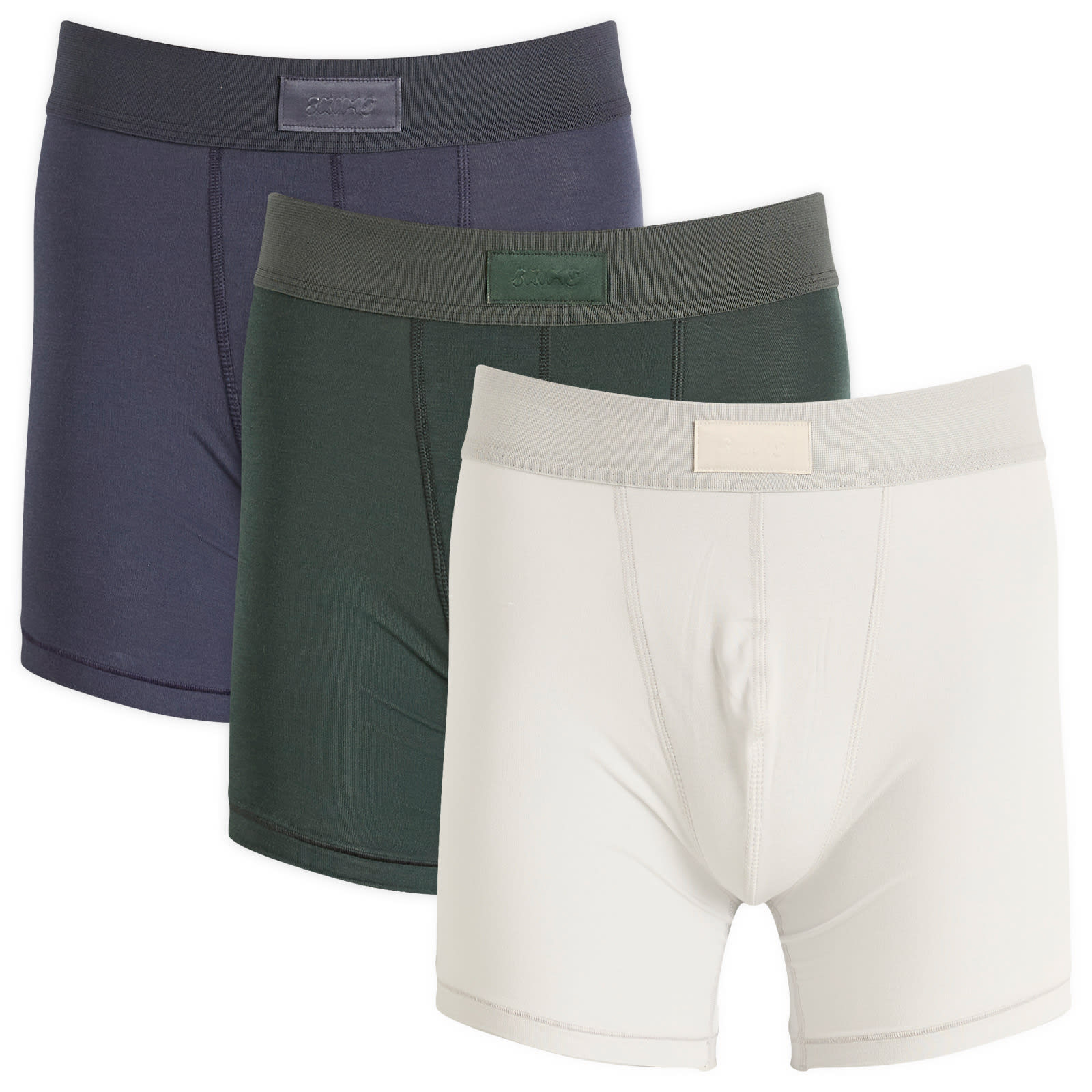 SKIMS Men’s 5” Boxer Brief 3-Pack Blue Black Multi