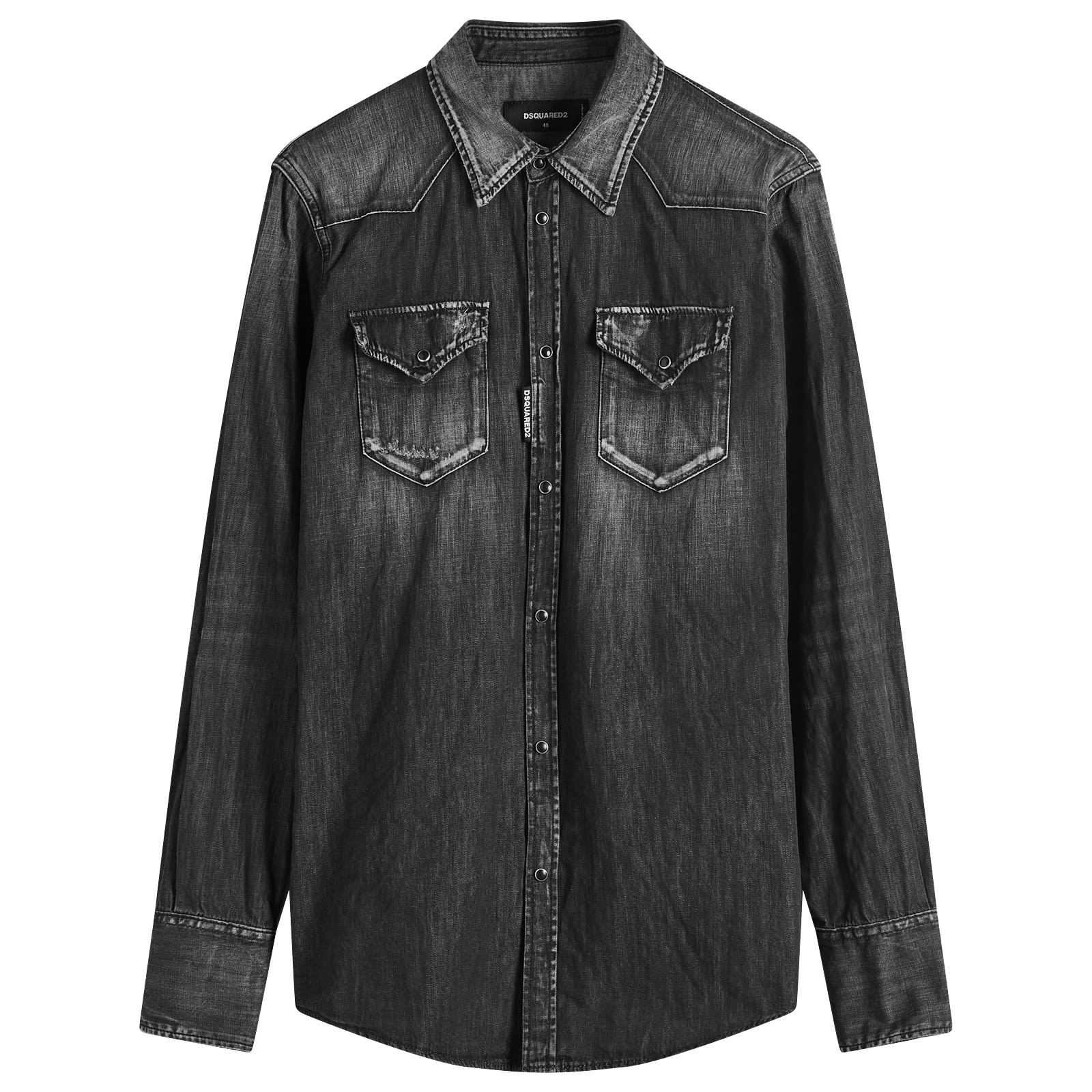 Tシャツ・カットソー D SQUARED2 CLASSIC WESTERN SHIRT (S74DM0848 S30826 900) DSquared2 Classic Western Shirt Black | END. (US)