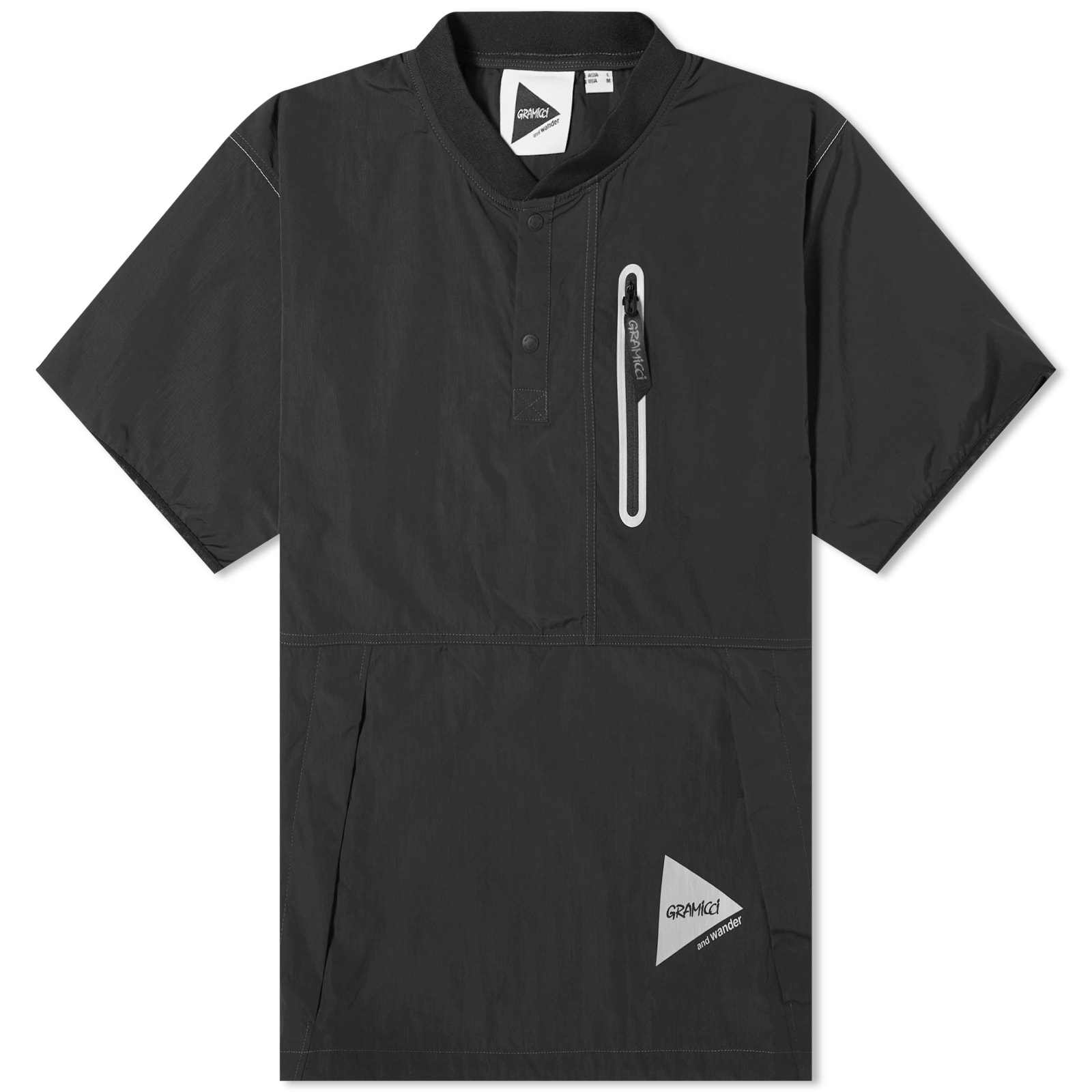 Gramicci x And Wander Patchwork Wind T-Shirt Black | END. (US)