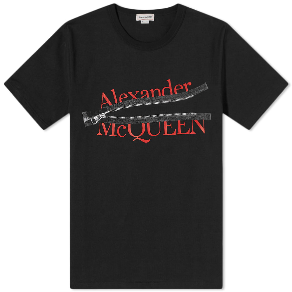 Alexander McQueen Zip Logo T-Shirt Black & Multi | END. (AU)
