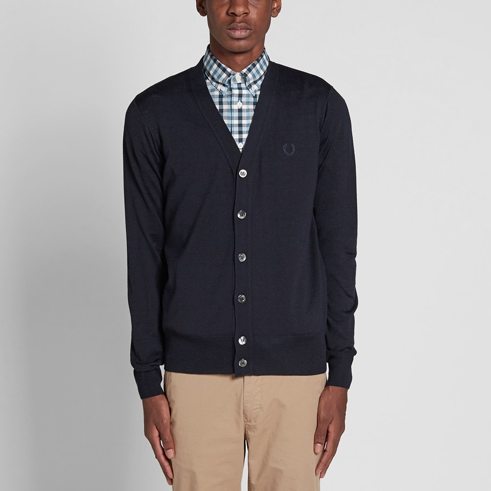Fred Perry Fine Knit Cardigan Navy END. (UK)