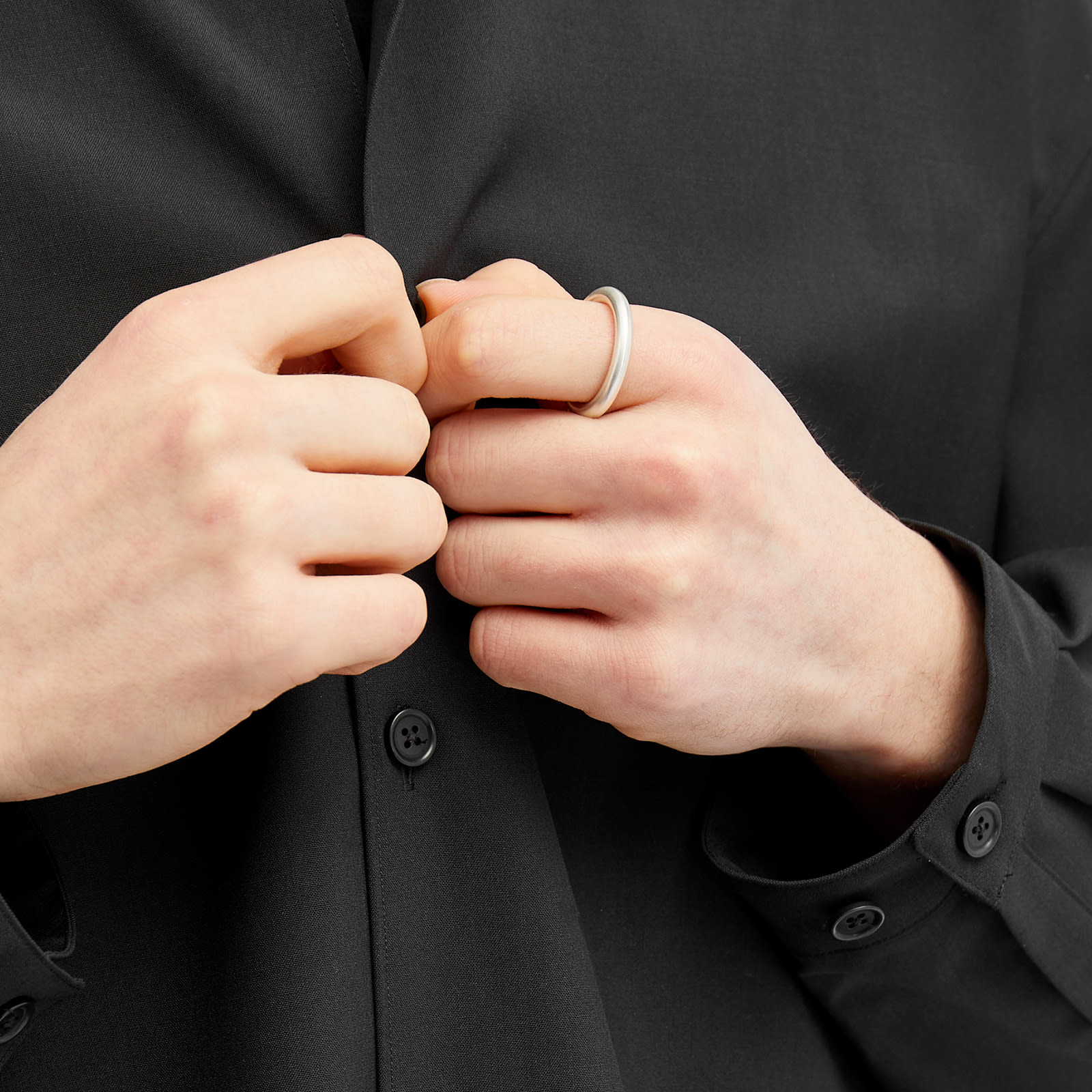 Jil Sander Men's Classic Ring 1 Silver - Curated Menswear