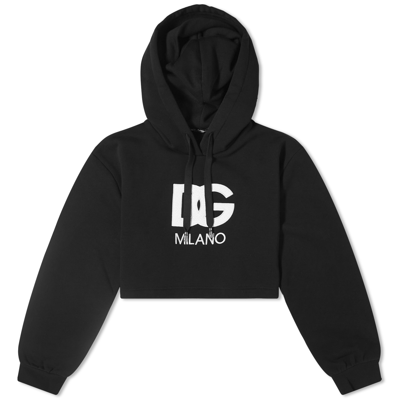 Dolce & Gabbana White Cotton Hooded Pullover Sweatshirt Men