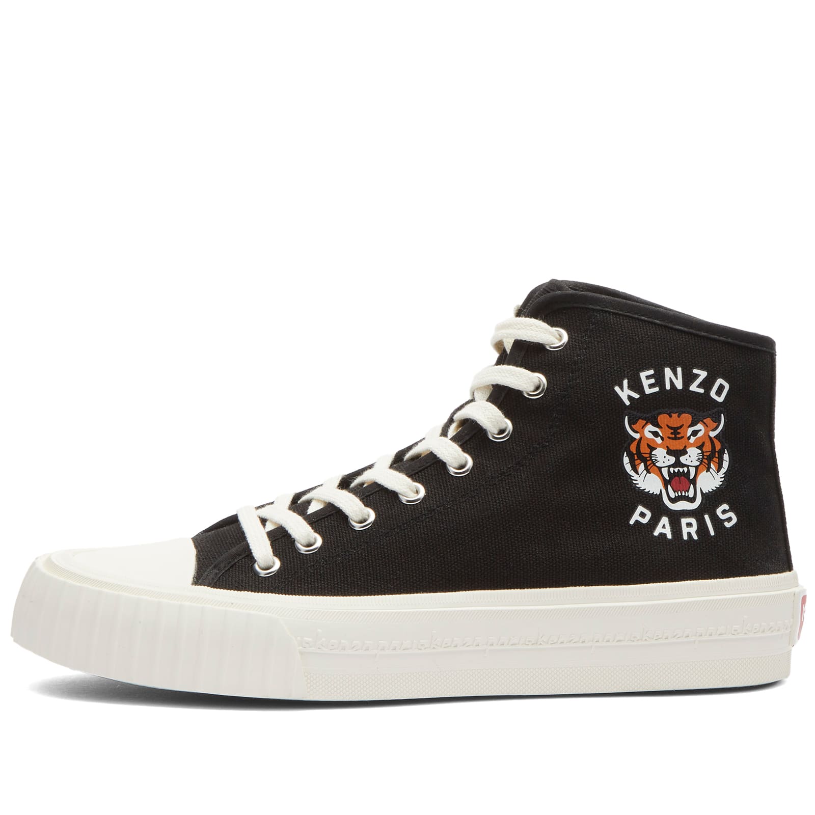 【KENZO】ハイトップ キャンバス スニーカー Kenzo High Top Canvas Sneakers Black | END. (US)