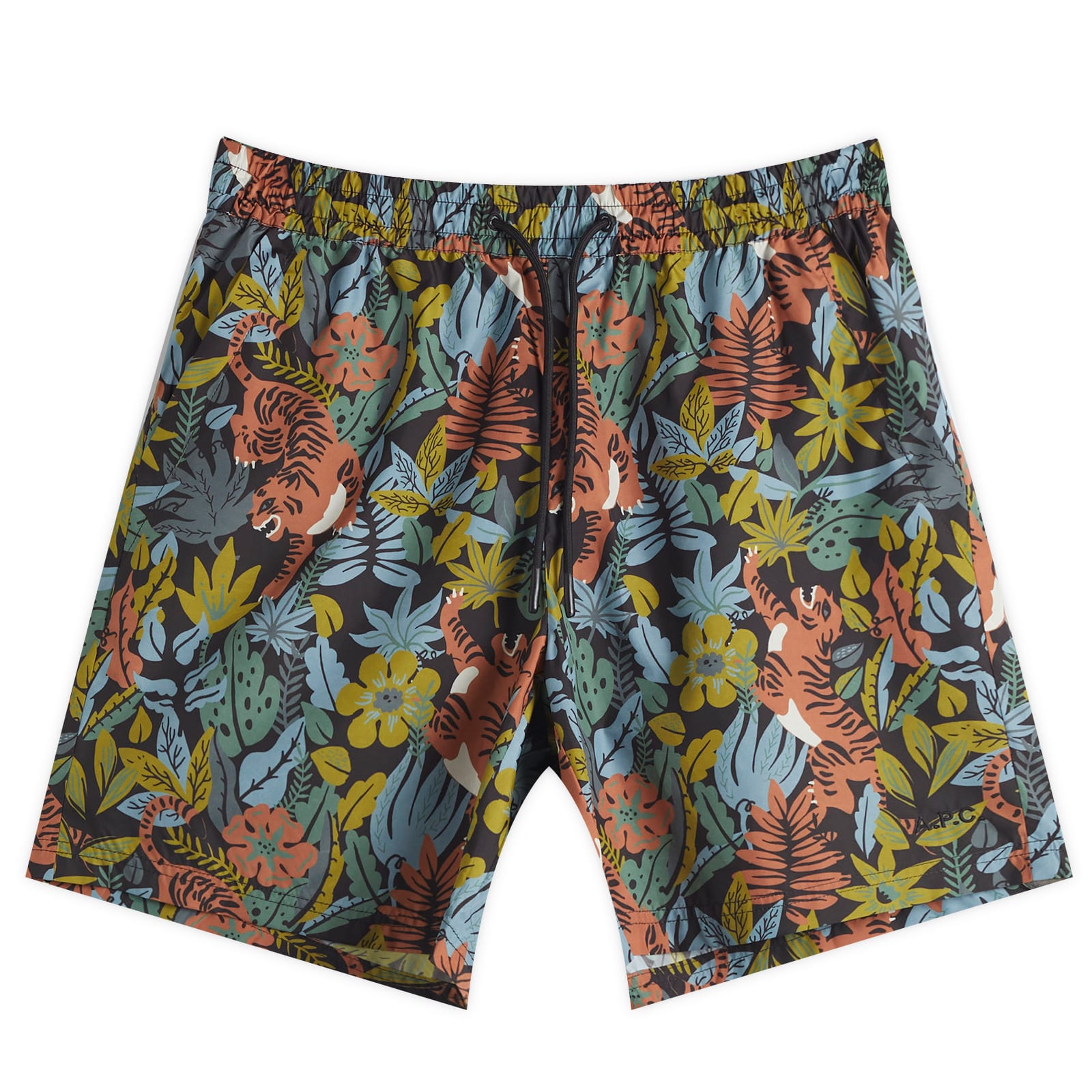 A.p.c. Men's Multicolore Bobby Tropical Print Swim Shorts