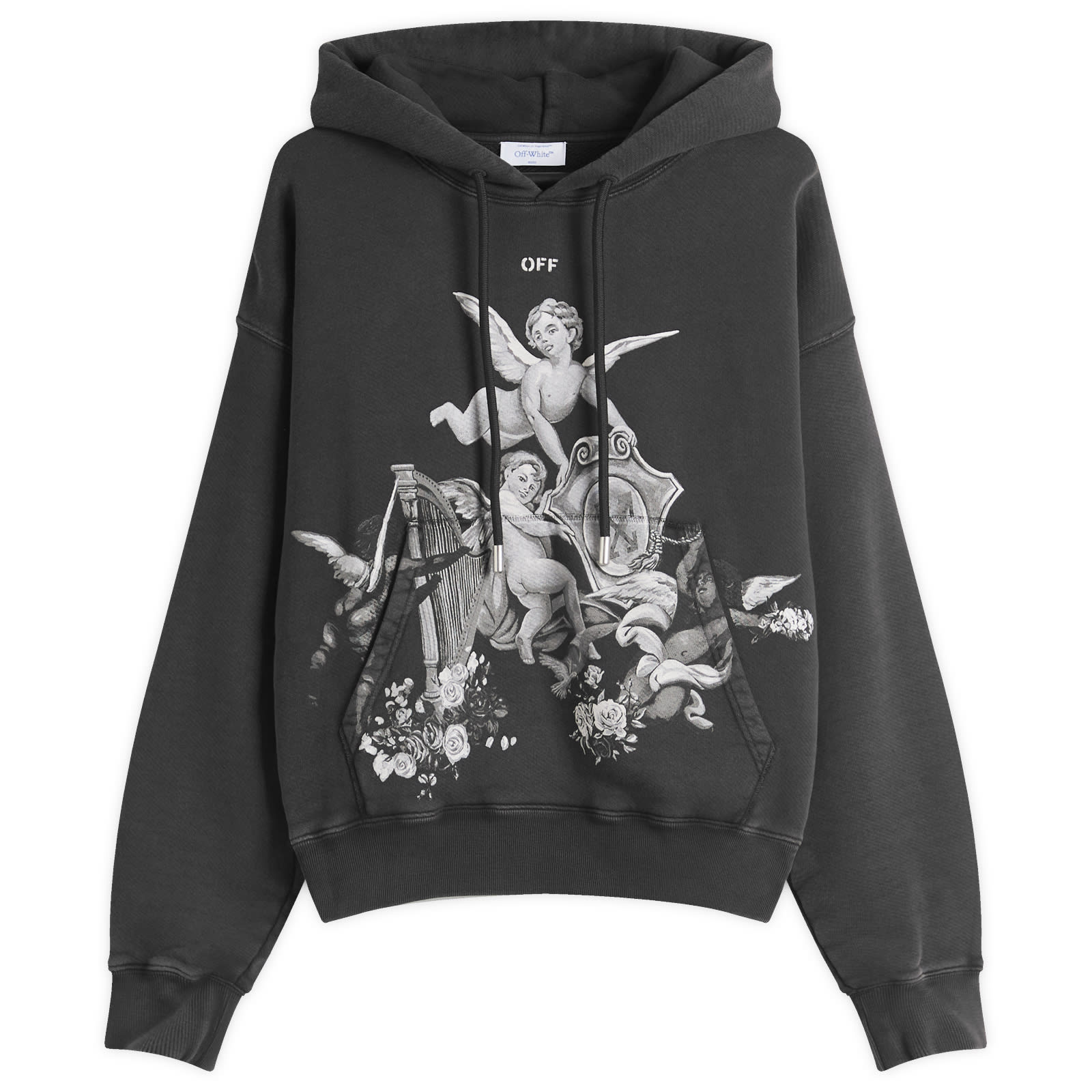 パーカー・フーディ Off-White SS25 PUTTI SKATE HOODIE (OMBB085S25FLE002 1301) Off-White Putti Skate Hoodie Black & White | END. (US)