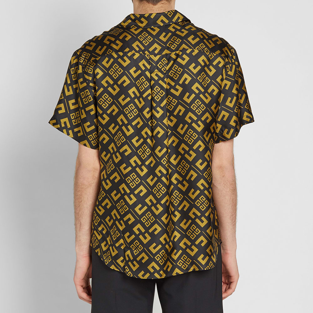 Givenchy Short Sleeve 4G Cubism Shirt Black & Mustard | END.