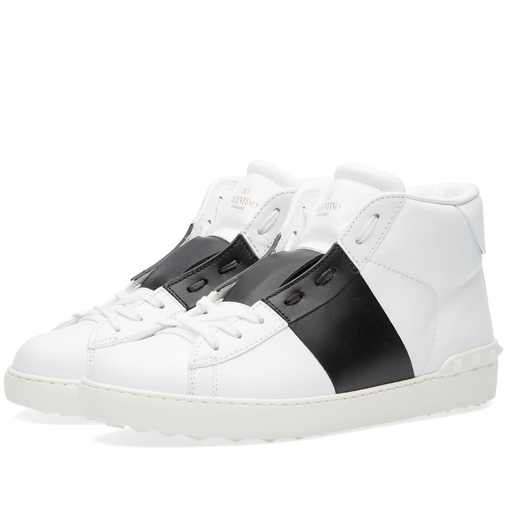 Valentino Open High Top Sneaker White & Black END. (Europe)