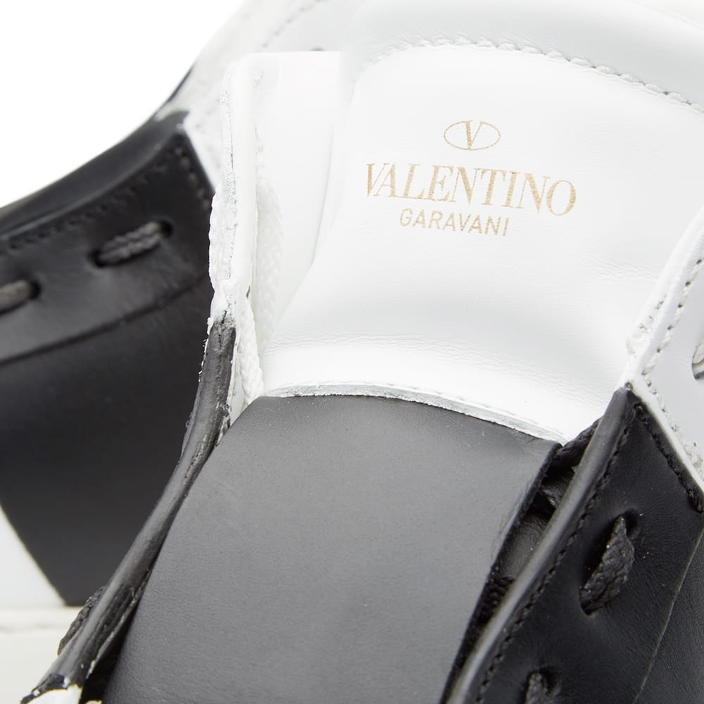 Valentino Open High Top Sneaker White & Black END.