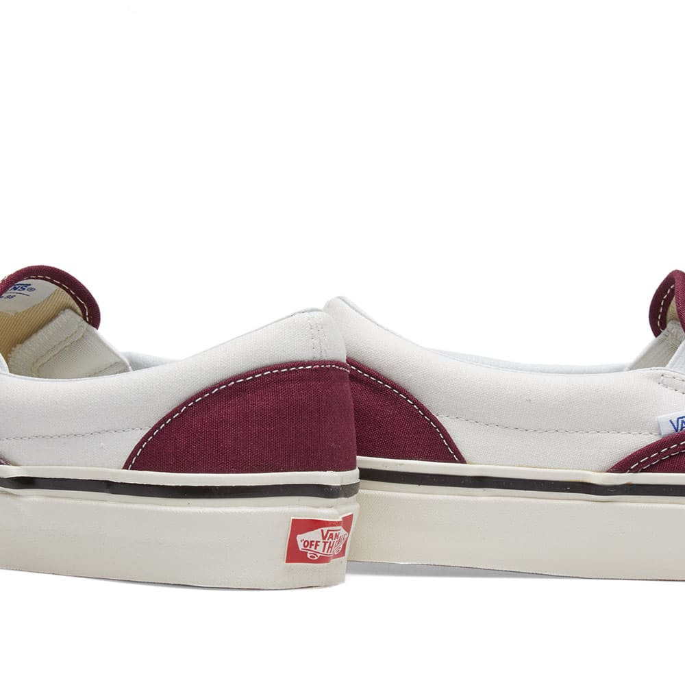 Burgundy velvet vans slip ons Clearance