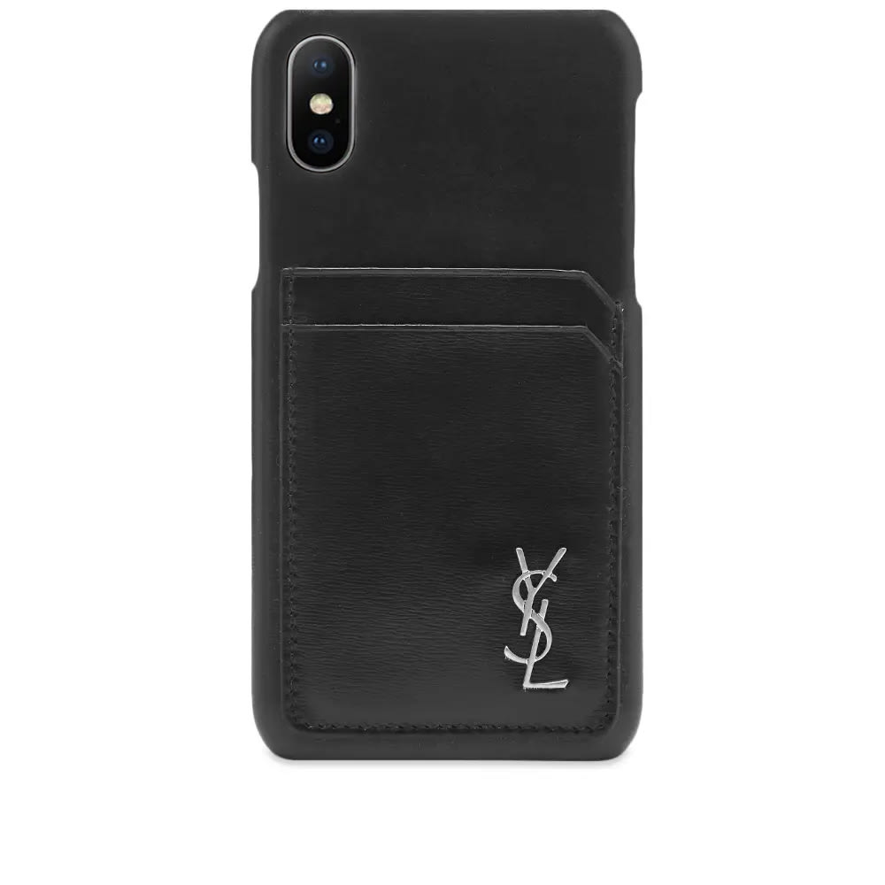 Saint Laurent Smooth Leather iPhone X Case Black END.