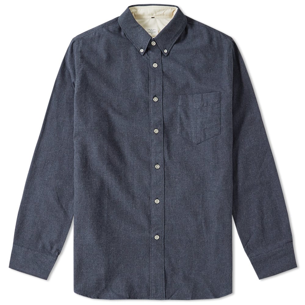 Originally founded by British designers Marcus Wainwright and David Neville in 2002, rag & bone has come to epitomise an easy sense of cool inspired by the place in which the duo chose to found the label, New York City. With an aim to refine a contemporary urban aesthetic, rag & bone deliver wearable pieces imbued with a understated edge.rag & bone cut this classic shirt from a soft cotton flannel, lightweight enough for the year's warmer months whilst still enabling it to be layered over a classic tee in the colder weather.

100% Cotton Flannel
Button Down Collar
Chest Pocket
Button Cuffs
Curved Hem