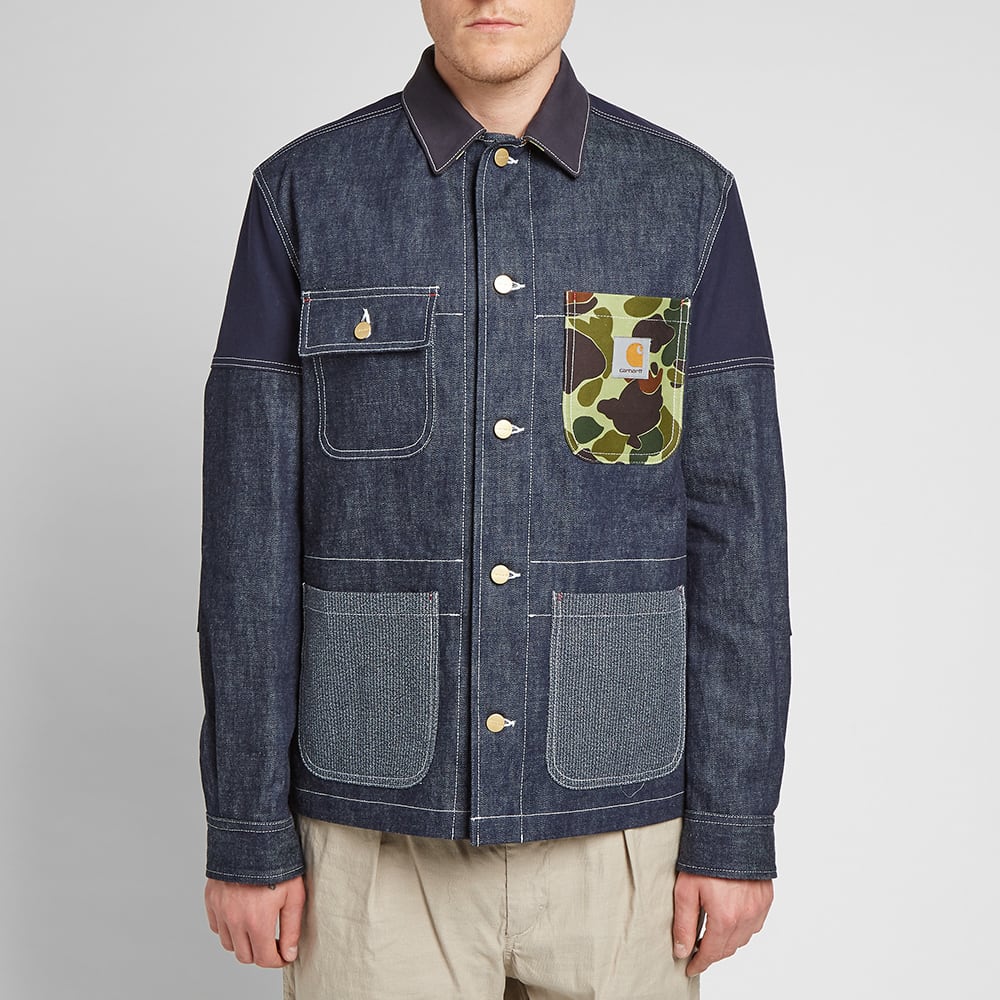 Junya Watanabe MAN eYe x Carhartt Customised Chore Jacket Indigo Camo ...