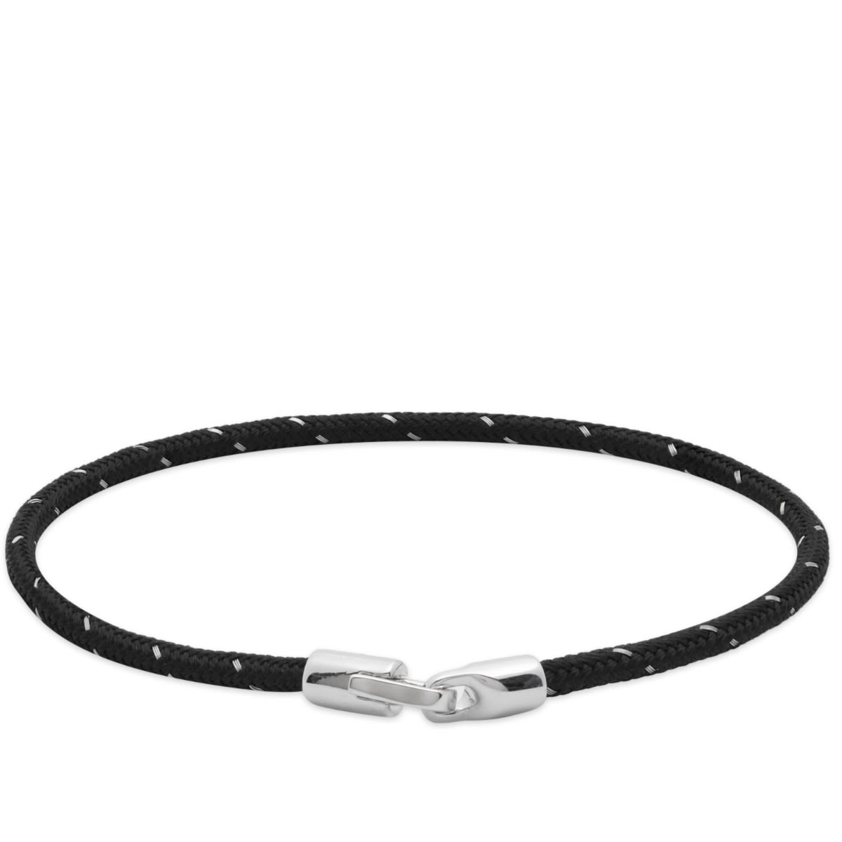 Miansai Men's Cruz Rope Bracelet Black/Steel Curated Menswear