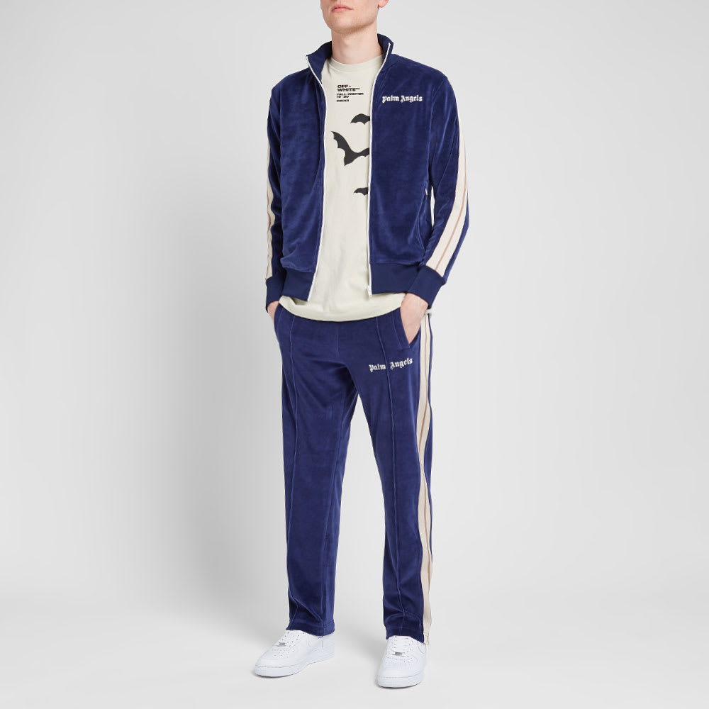 Palm angels navy track pants clearance