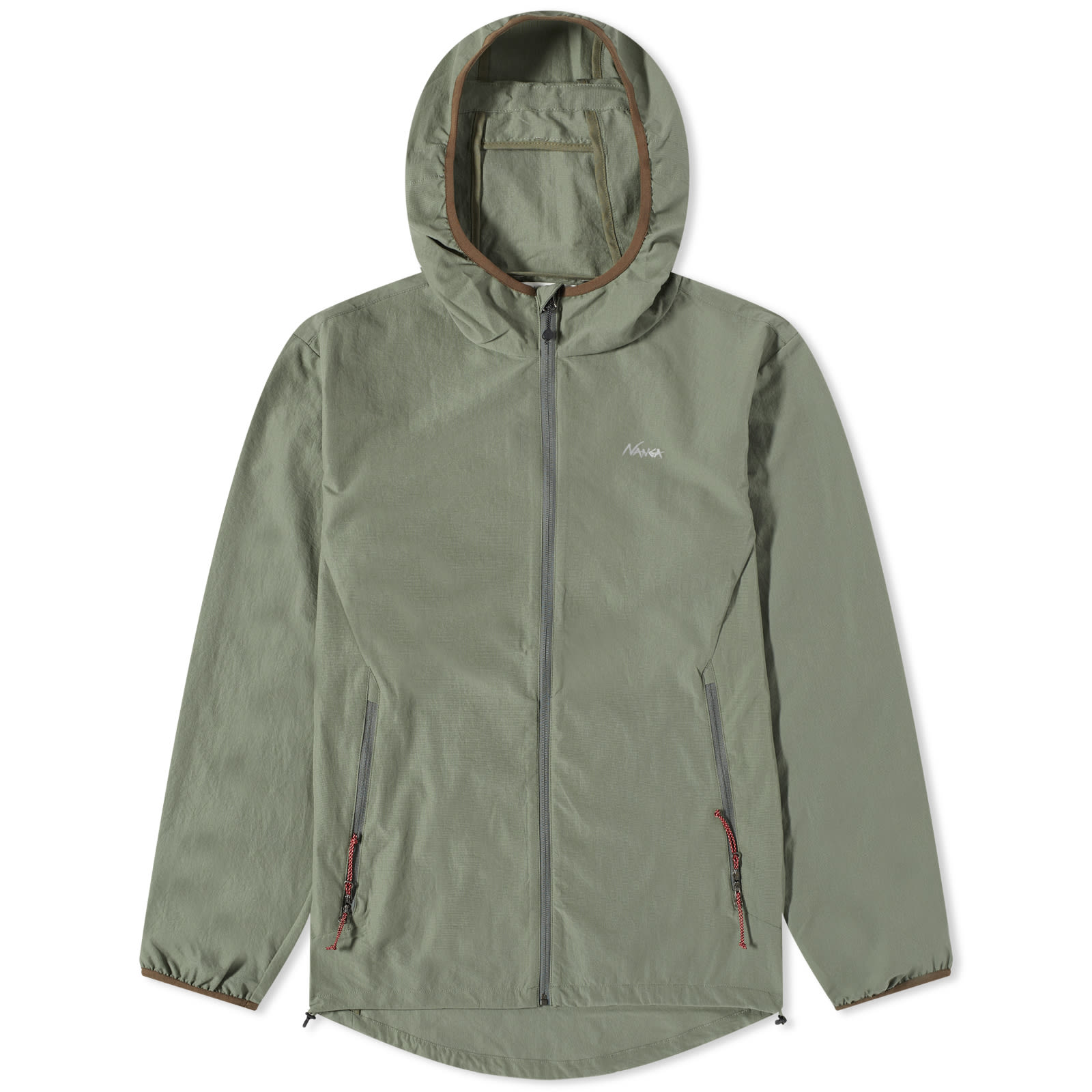 NANGA Air Cloth Comfy Zip Parka Overdye Grey | END. (KR)