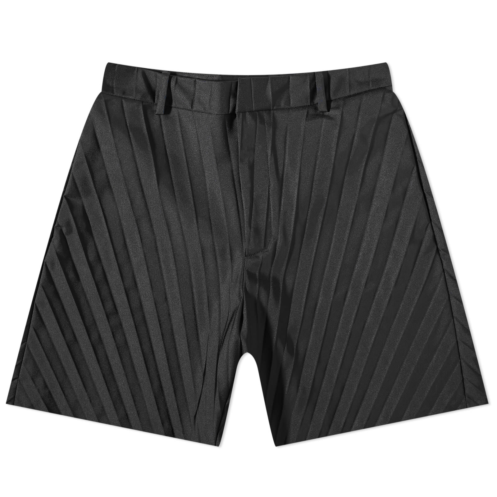 Valentino Men's Nero Plisse Shorts 50(L)