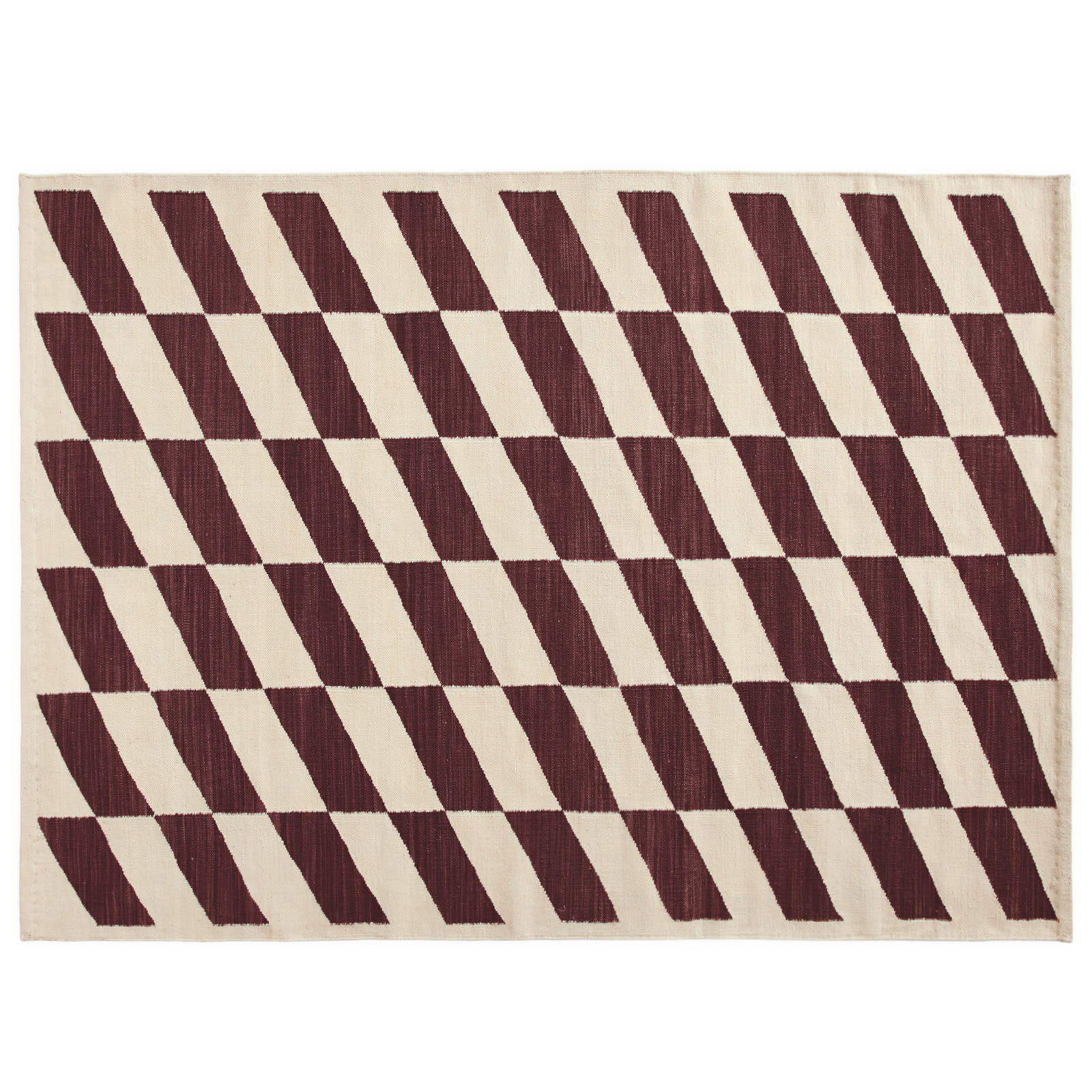 Hay Unisex Burgundy Shift Kelim Rug - 140X200cm