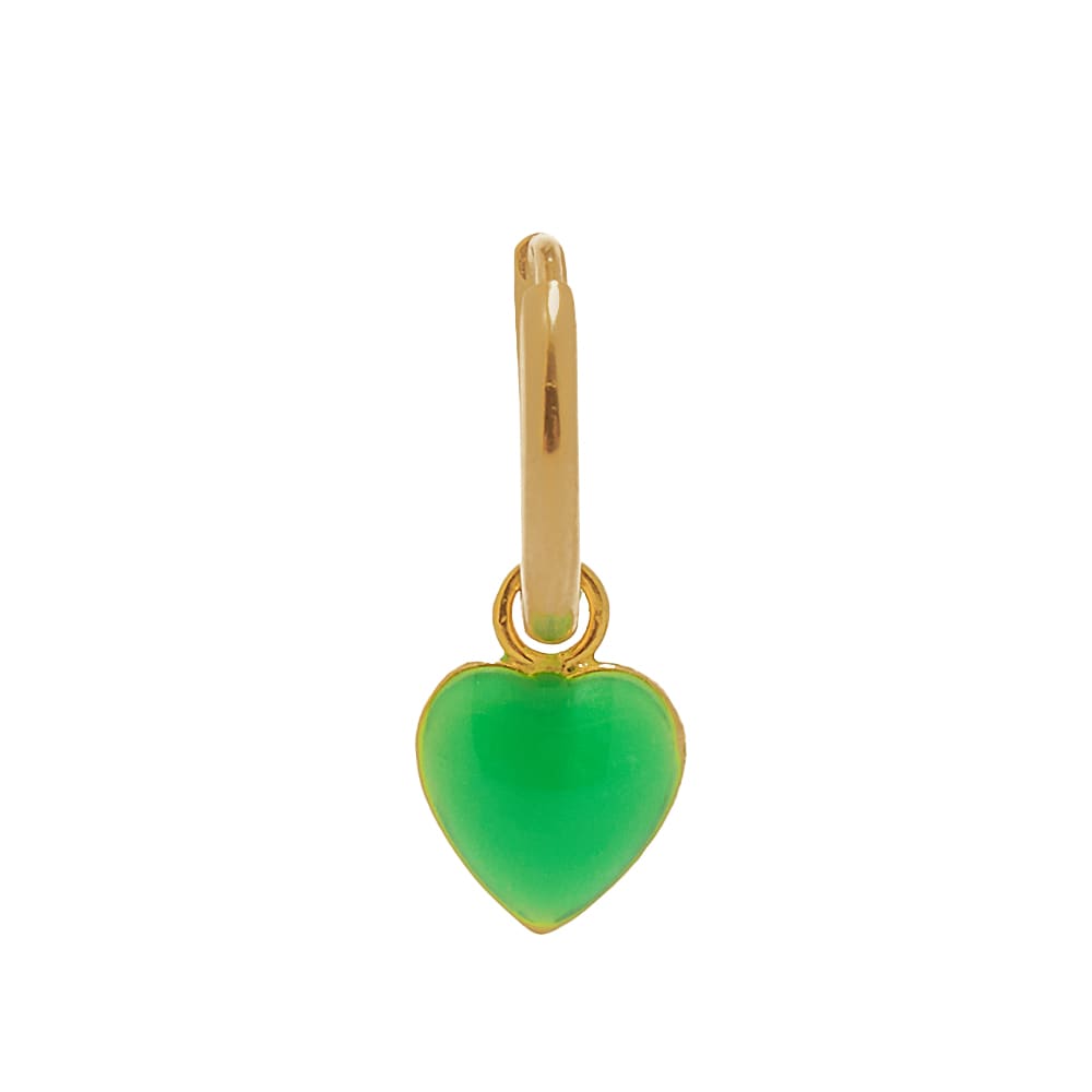 Wilhelmina Garcia Heart Earring Green & Gold | END. (SZ)