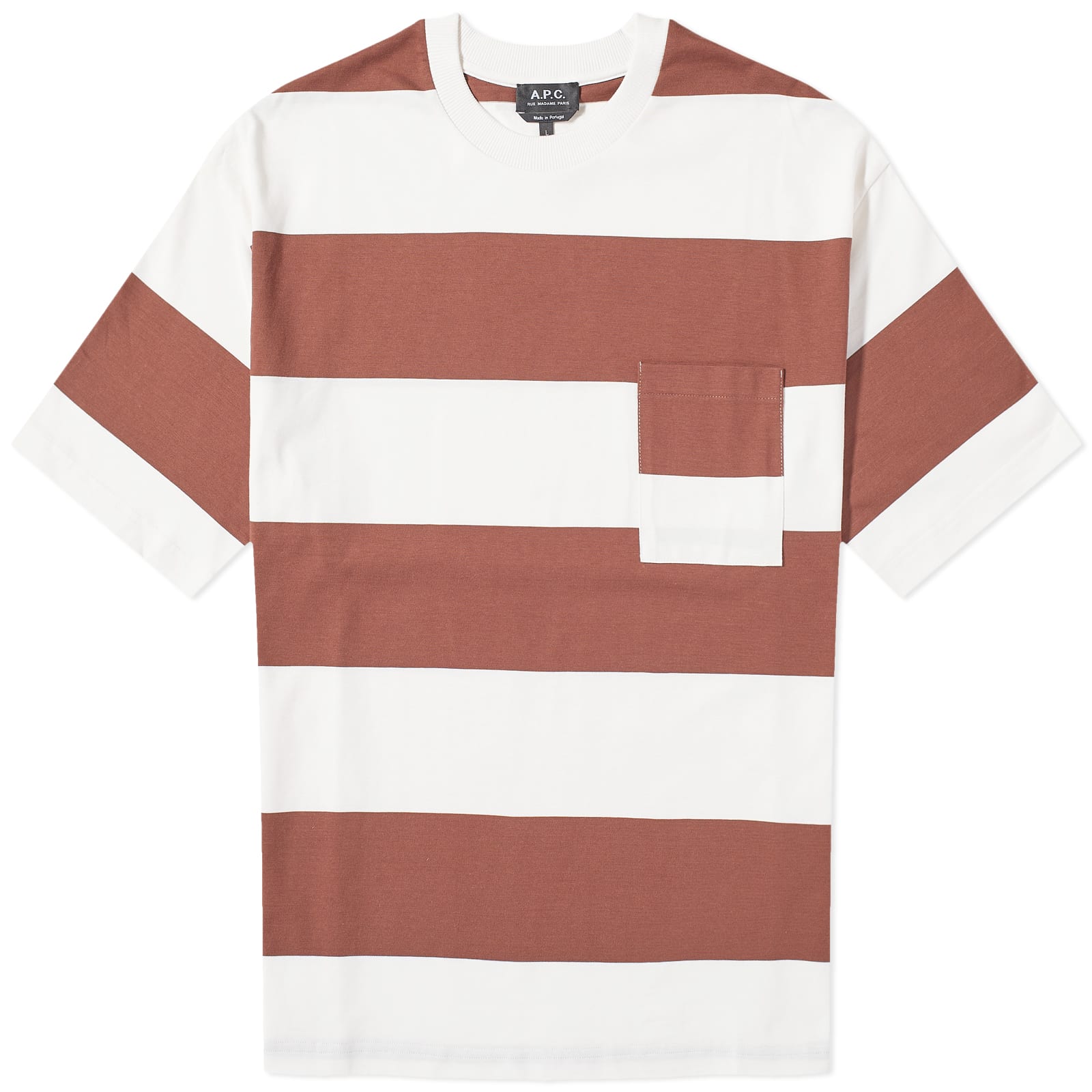 A.p.c. Men's Whisky Anthony Block Stripe T-Shirt