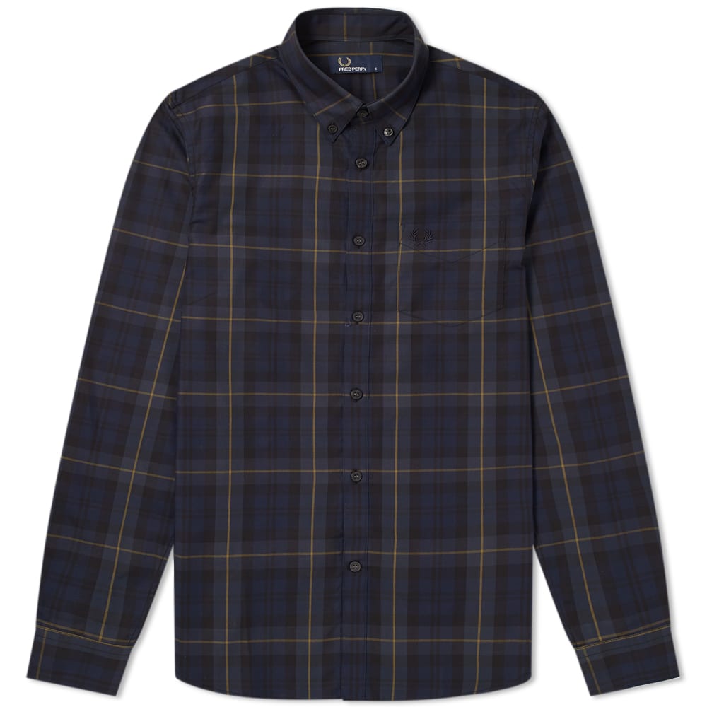 FRED PERRY TARTAN SHIRT ネイビー 半袖 Oxford Tartan Shirt(S 608：NAVY): | FRED PERRY JAPAN