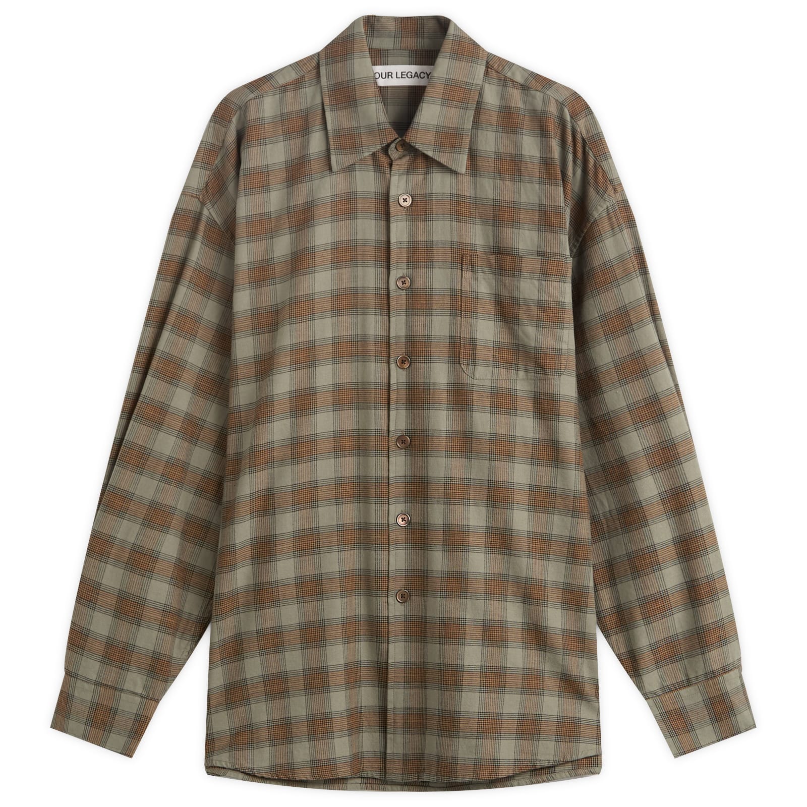 Our Legacy Men's Borrowed Shirt Black Sheer Shadow Check
