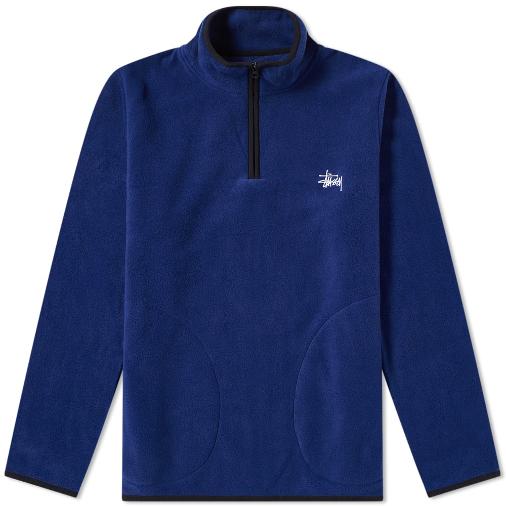 Stussy Polar Fleece Half Zip Royal | END. (US)