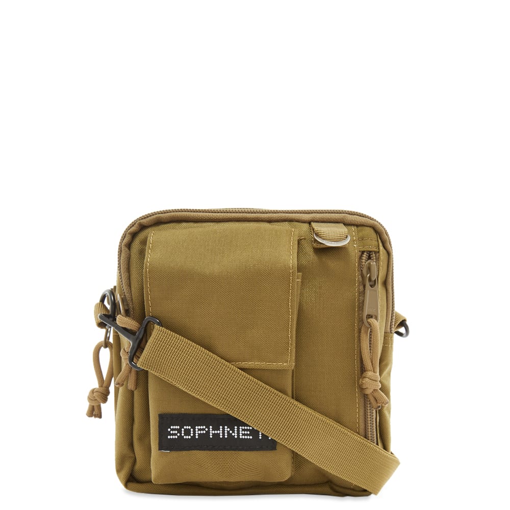 A practical everyday staple, this small shoulder bag from SOPHNET is constructed with hard-wearing Cordura® fabric. It’s fitted with three zipped compartments to keep your essentials organised, and includes a snap button pocket for your phone at the front. The adjustable strap provides a customisable fit, while the Japanese label’s woven patch signs off the design with an unmistakable finish.CORDURA® NylonSnap Button PouchFront Zip Pocket2 Internal CompartmentsRemovable & Adjustable StrapZip ClosureWoven Brand Patch