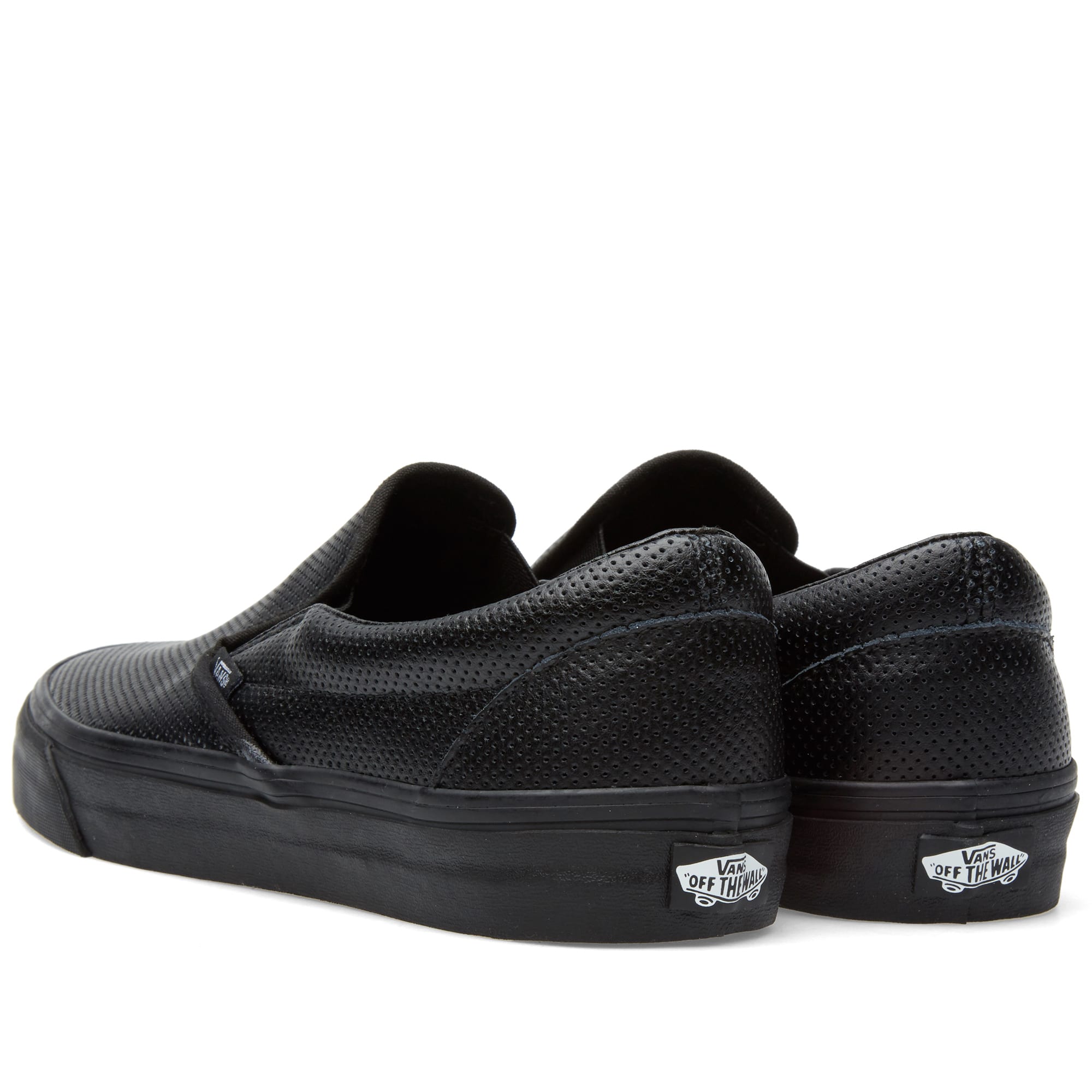 black perforated vans