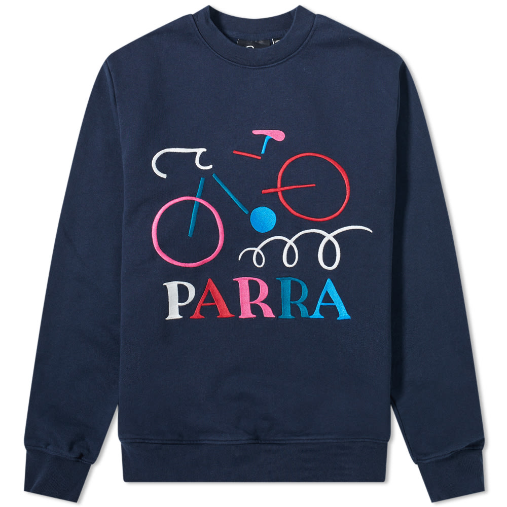 By Parra Broken Bike Crew Sweat Navy 