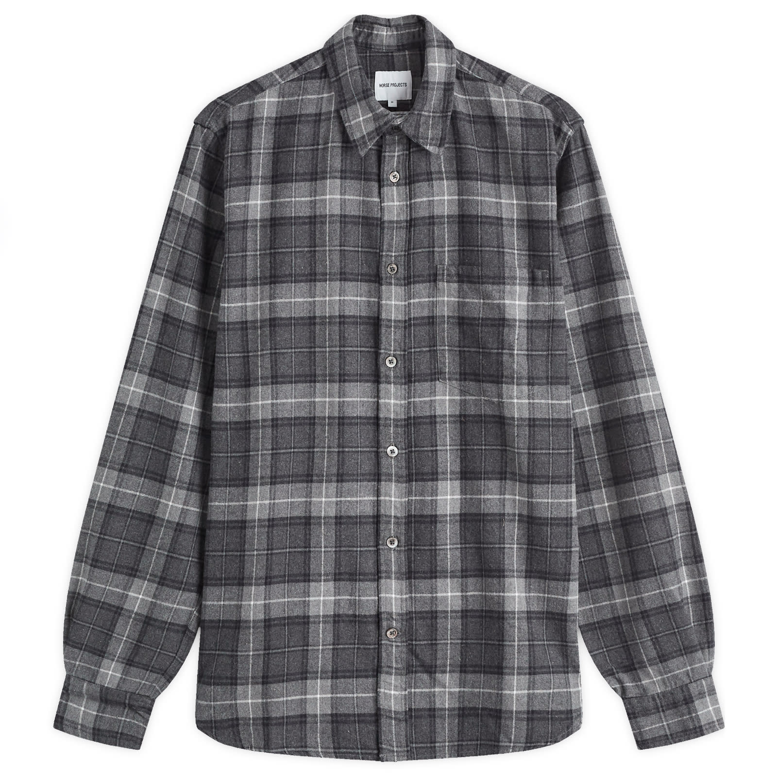 Norse Projects Carsten Flannel Check Shirt Gray