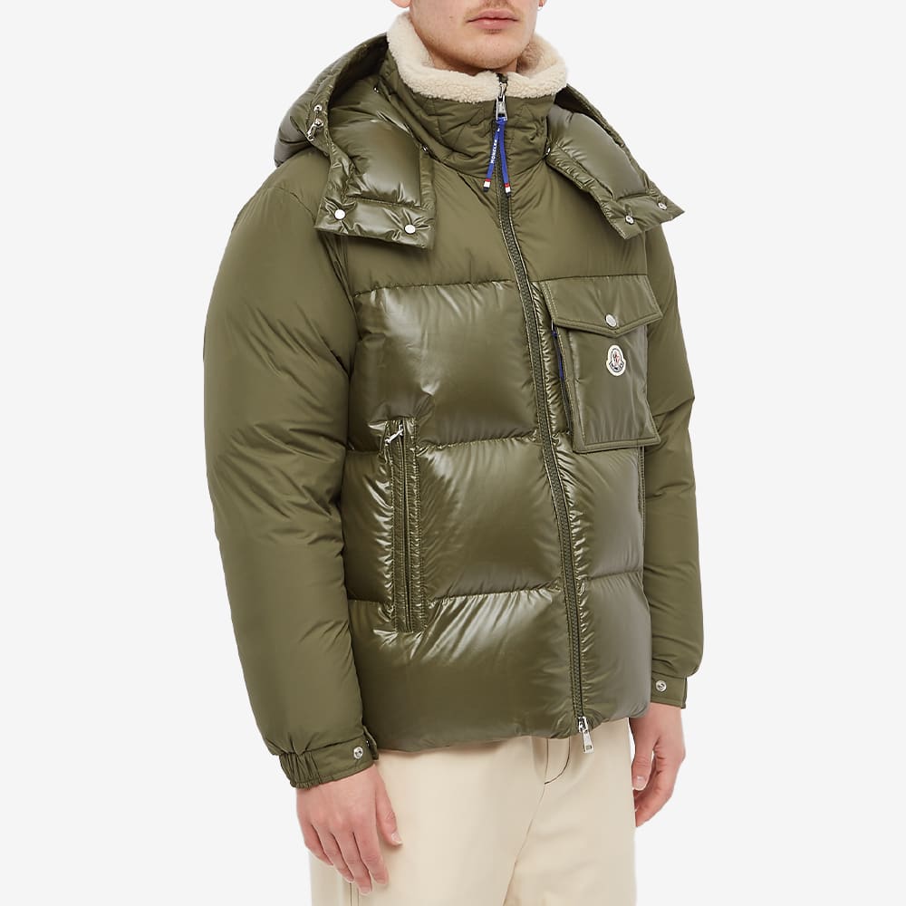 Moncler Bayuda Shearling Collar Down Jacket Green | END. (SG)