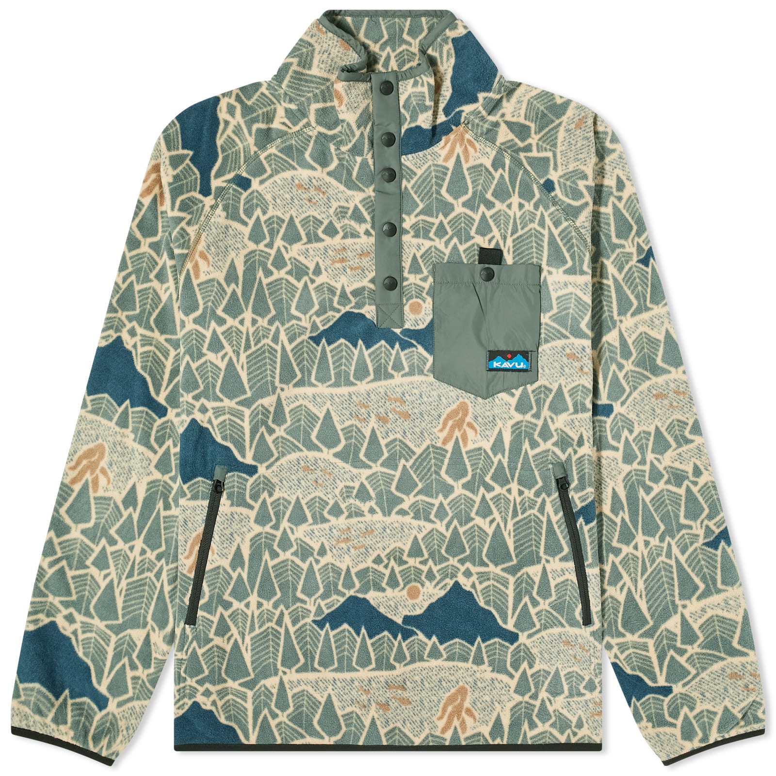 KAVU Men's Teannaway Fleece - Mushroom Montage