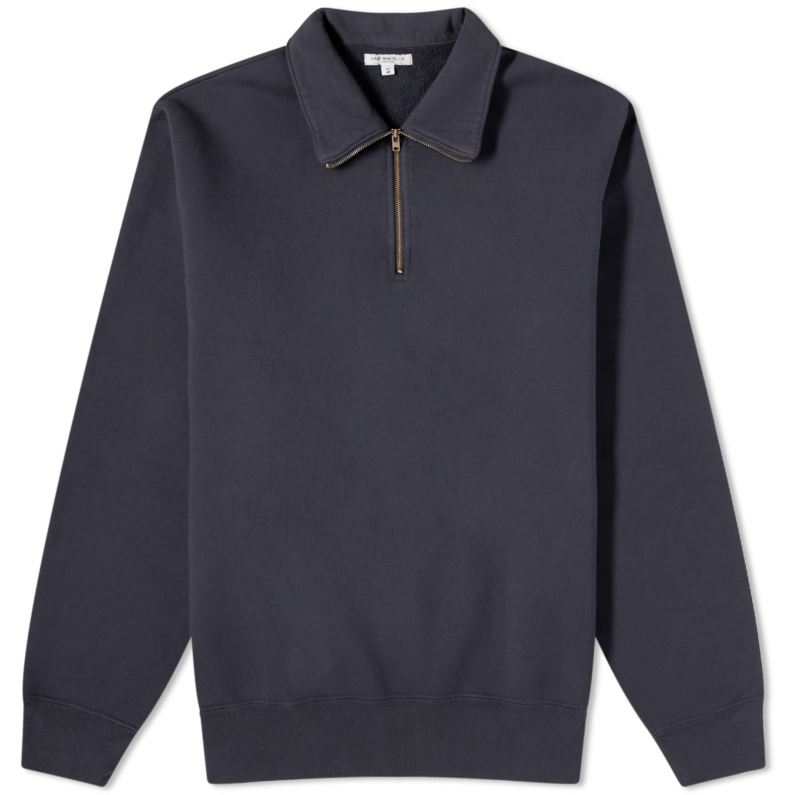 Lady White Co. Quarter Zip Sweatshirt in Muddy Brown
