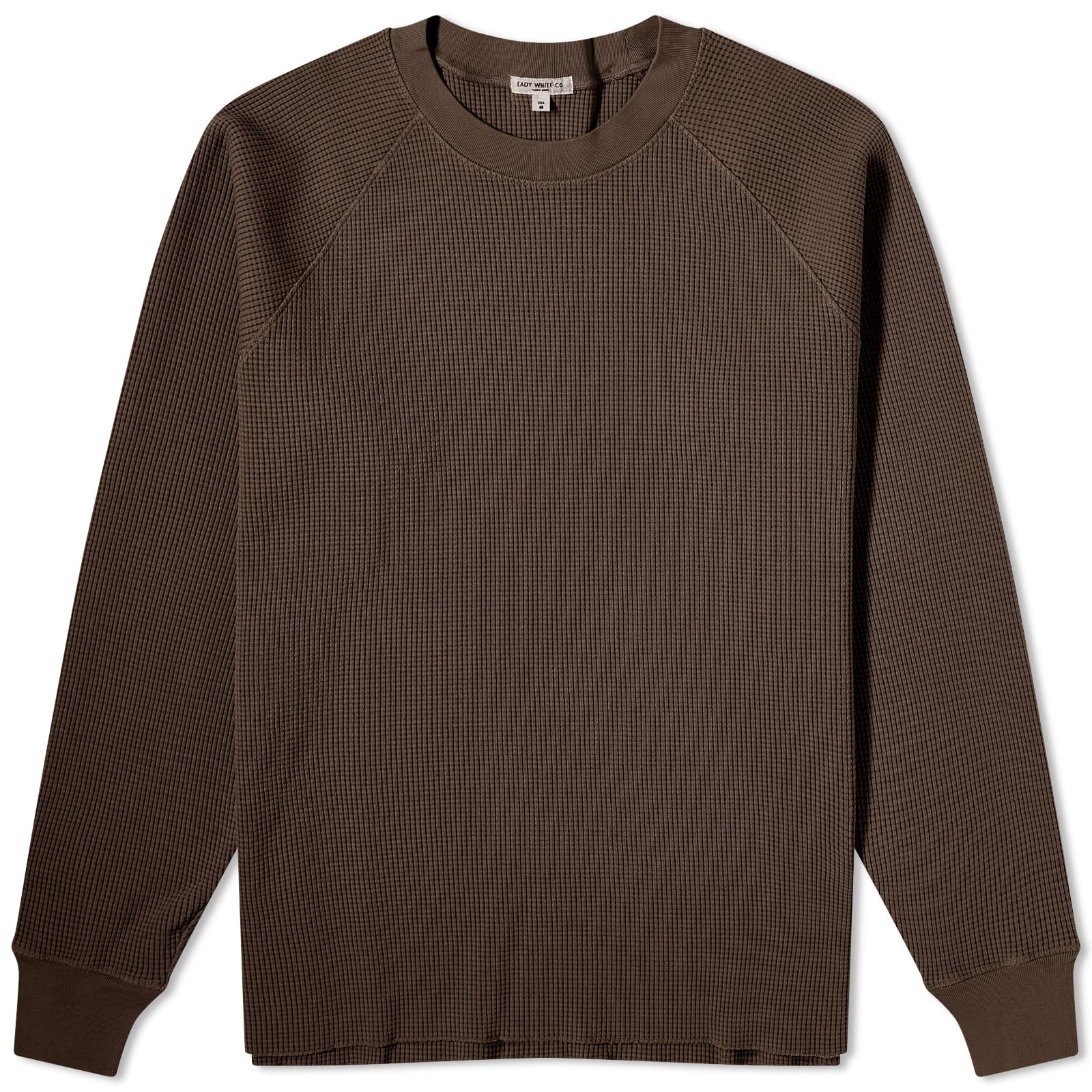 Lady White Co. Long Sleeve Raglan Thermal T-Shirt Black Mushroom | END ...