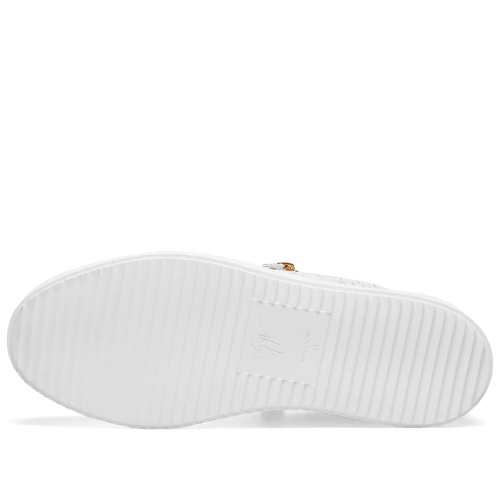 Giuseppe Zanotti Double Zip Low Croc Sneaker White & Gold | END. (US)