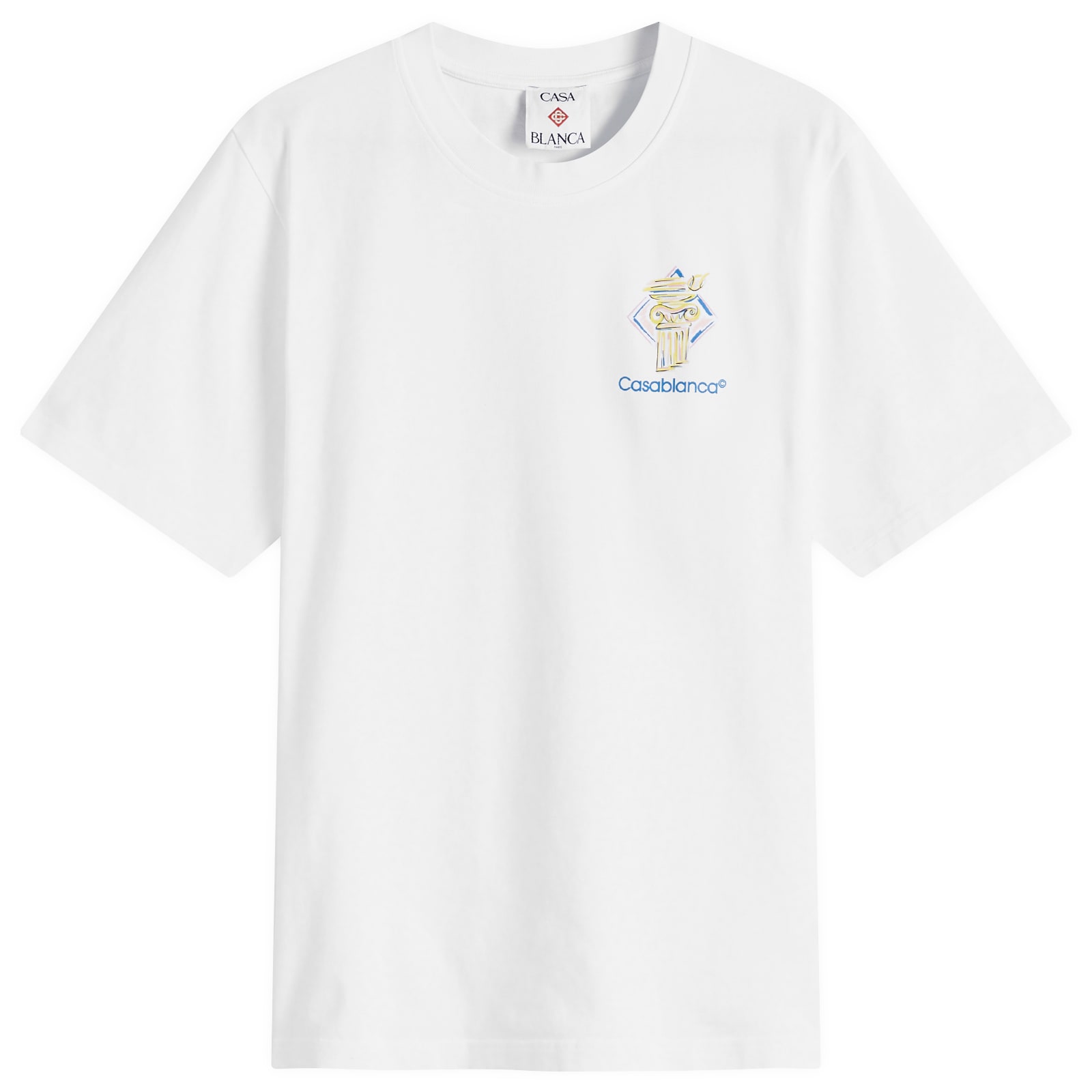 Tシャツ・カットソー Casablanca DIAMOND COLUMN PRINTED FITTED T-SHIRT Casablanca Diamond Column Printed T-Shirt | Saks Fifth Avenue