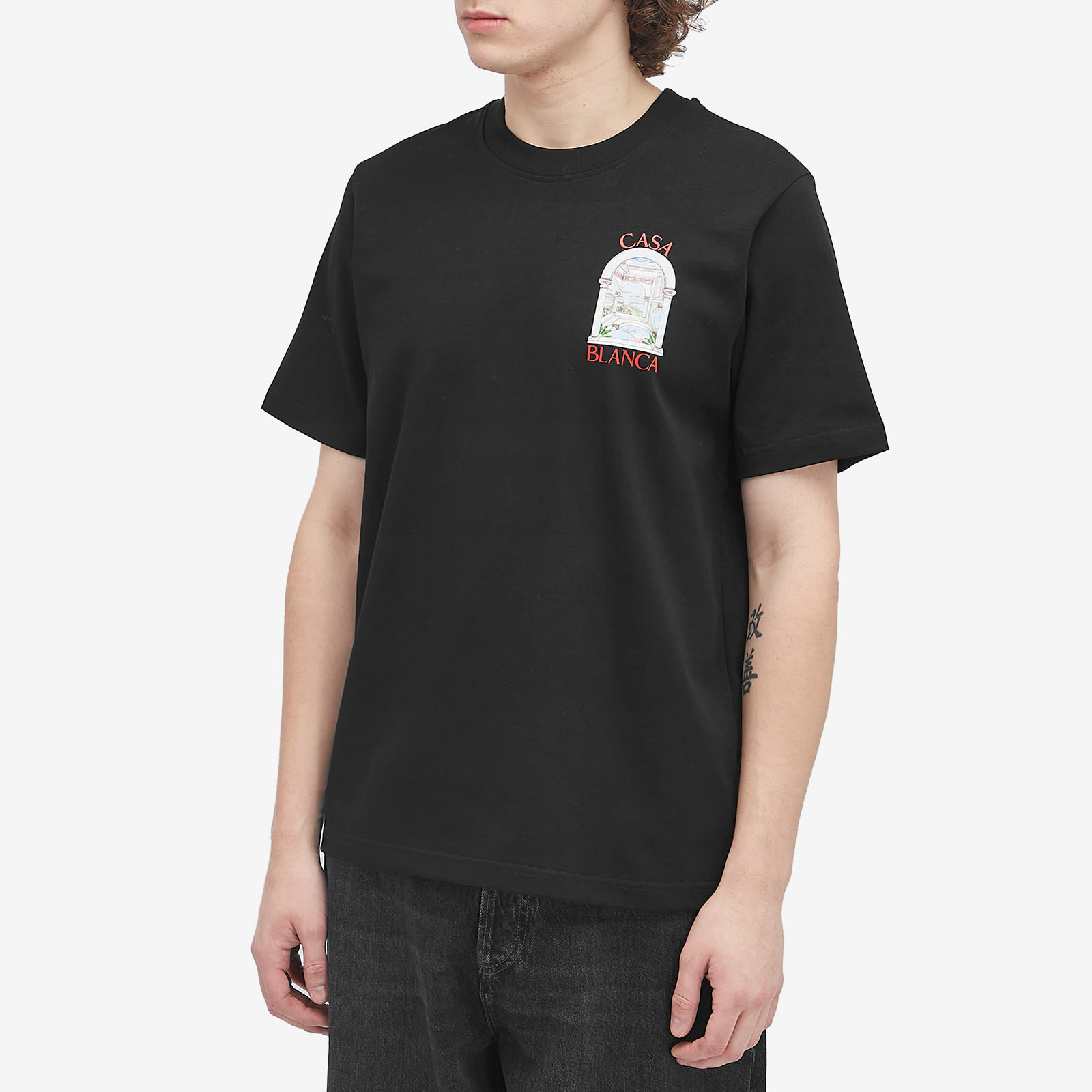 Casablanca Men's Le Passage T-Shirt Black | U-MPS25-JTS-001-11